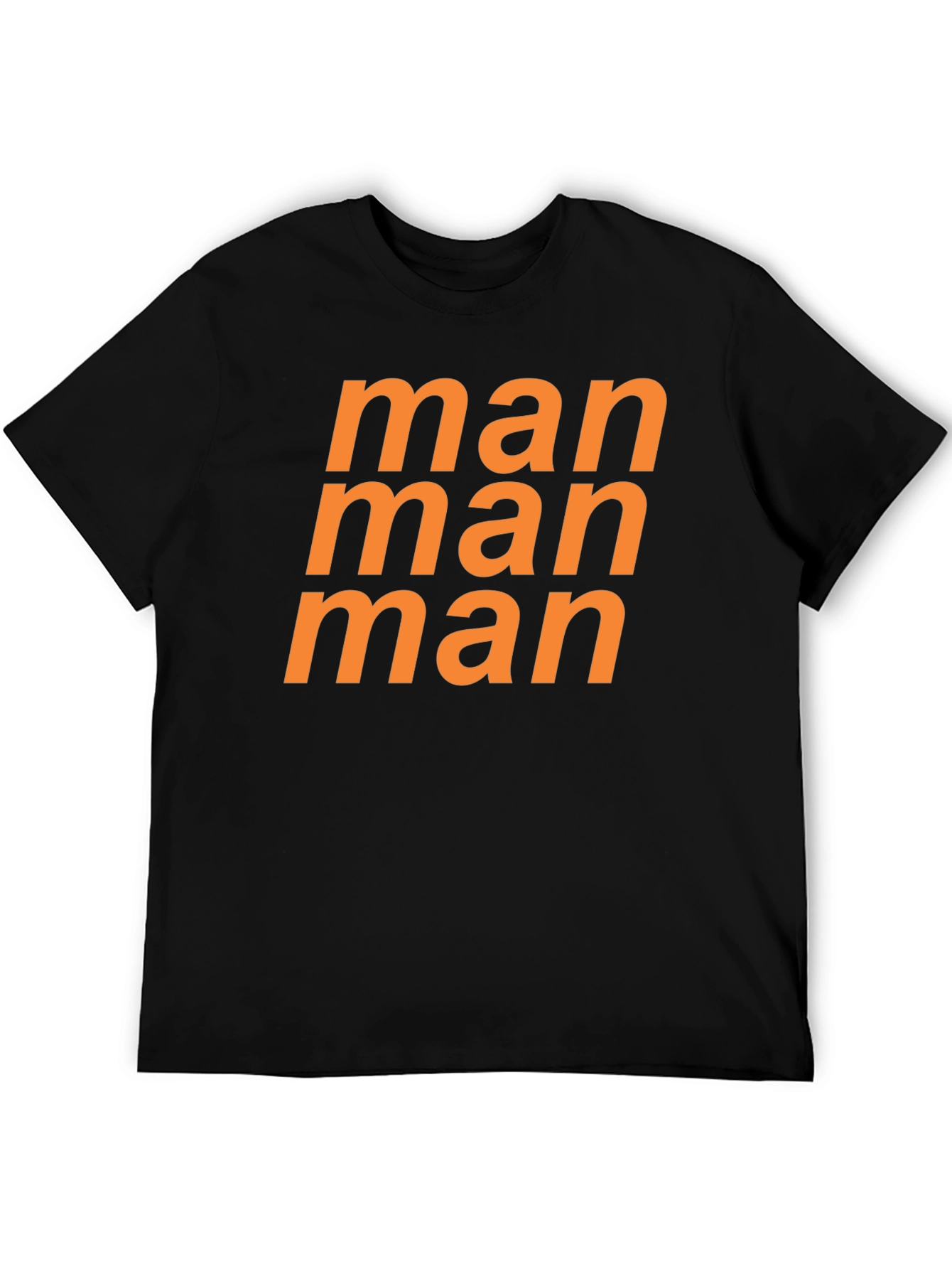 Black Man Graphic Tee - Bold Orange Print view 5