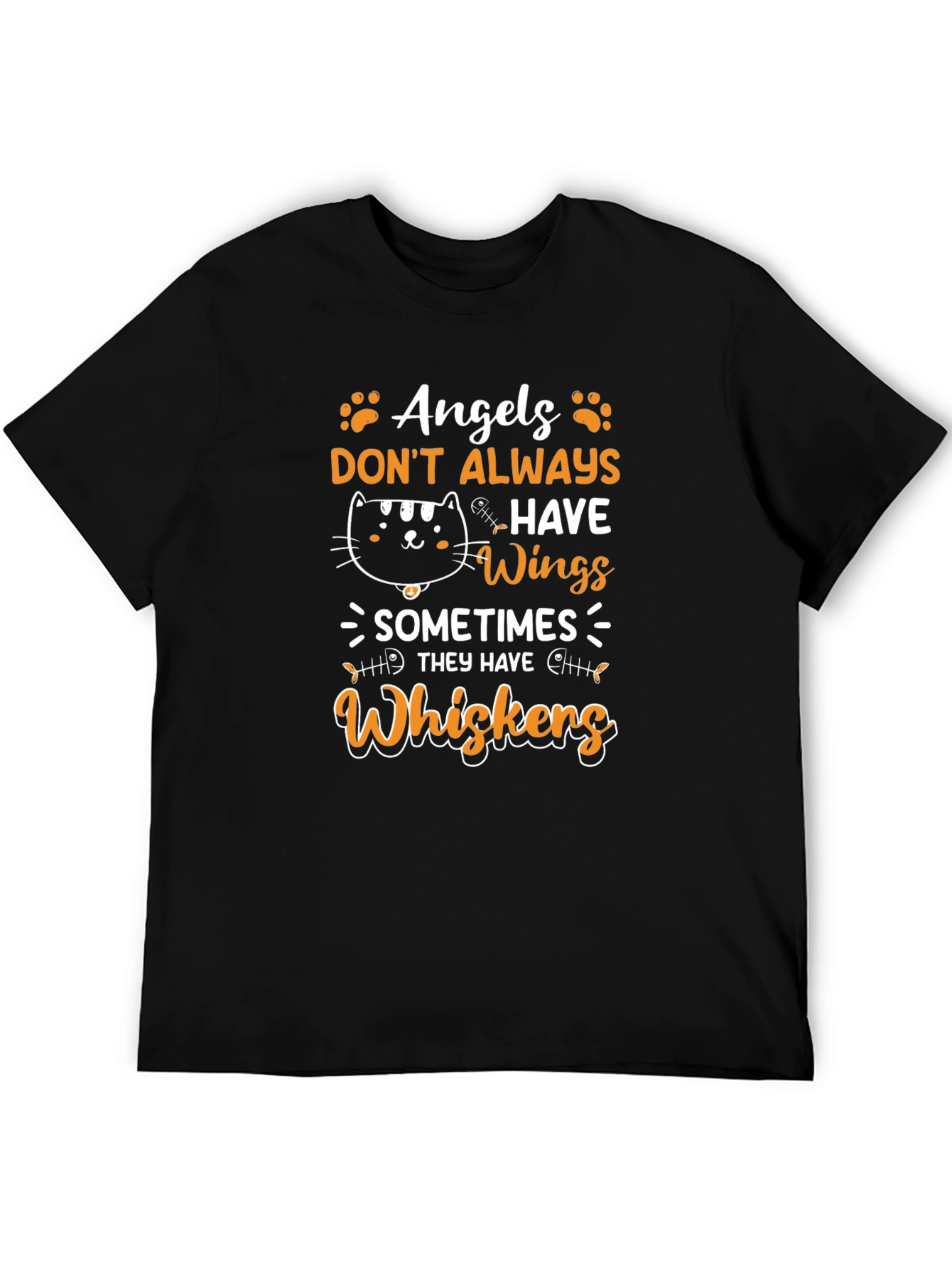 Black Angels Don't Always Have Wings - Cat Whiskers T-Shirt view 5