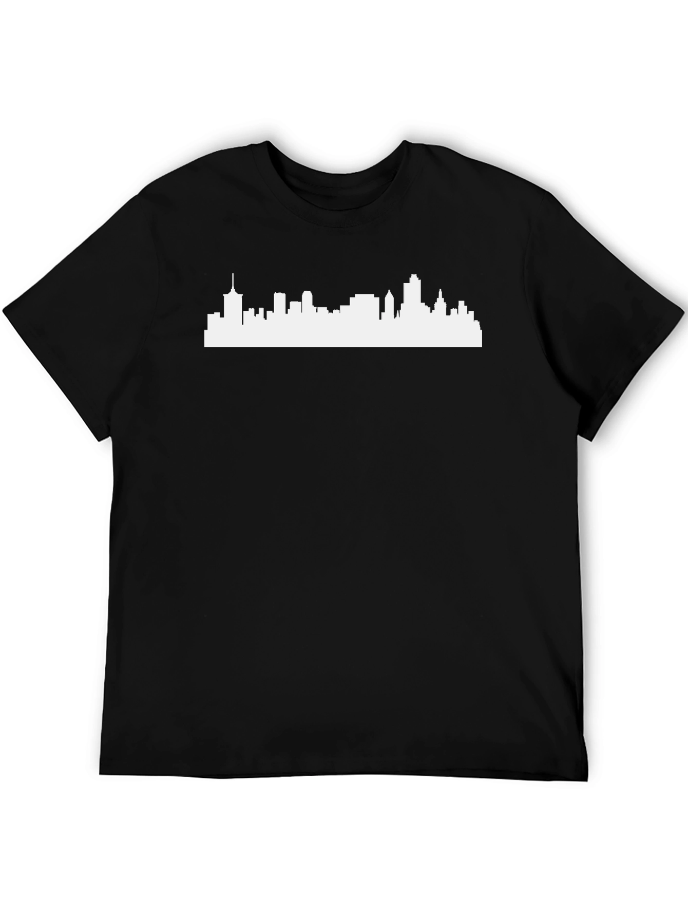 Black City Skyline Graphic Tee - Modern Urban Style Shirt view 5
