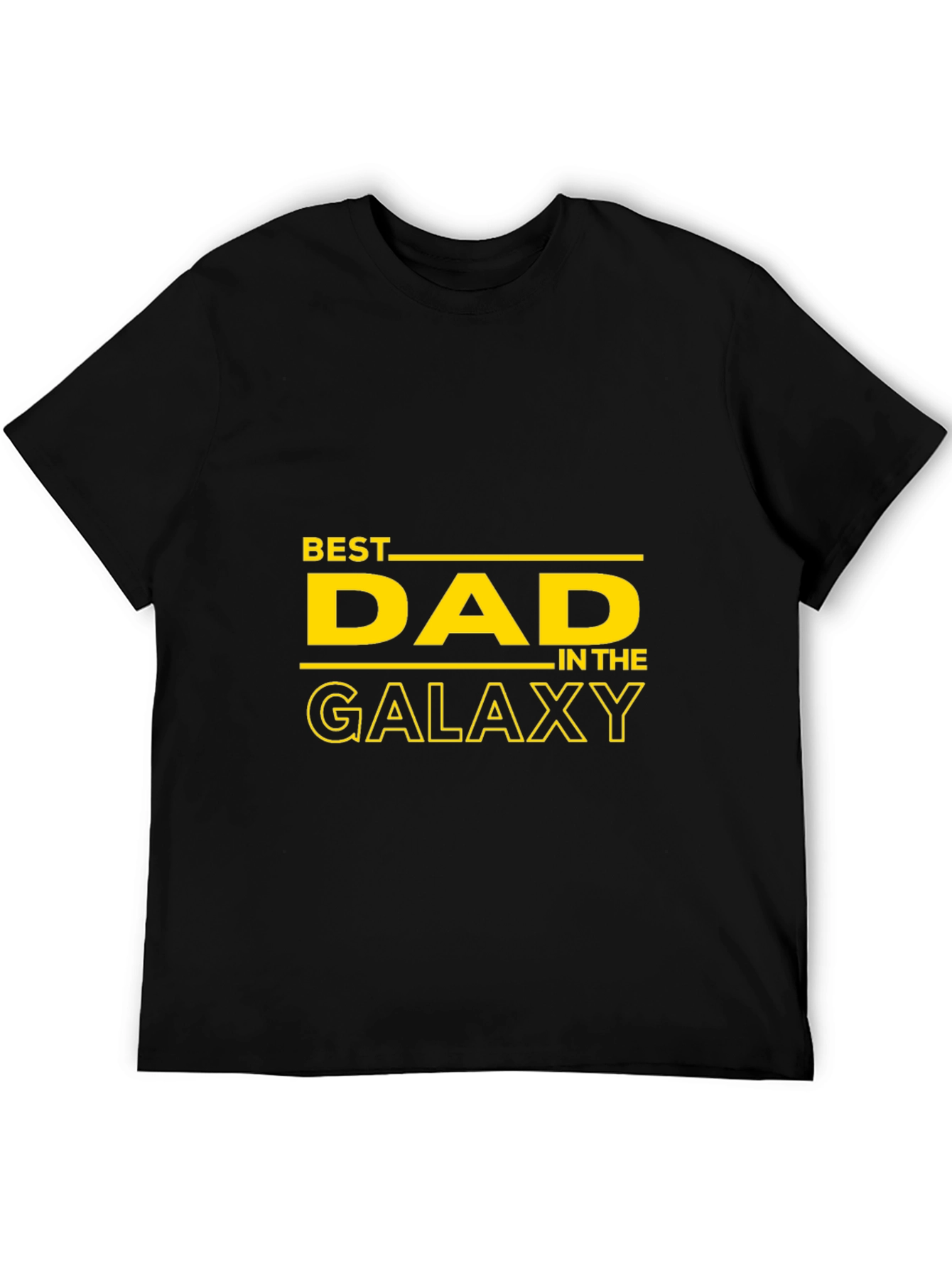 Black Best Dad in the Galaxy Black T-Shirt view 5