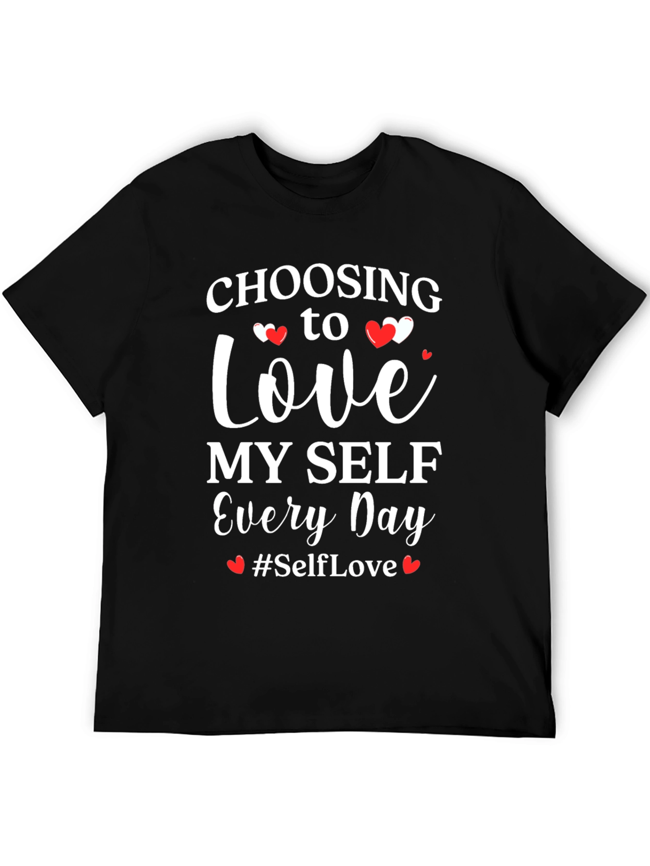 Black Choosing to Love Myself T-Shirt - Self Love Tee view 5
