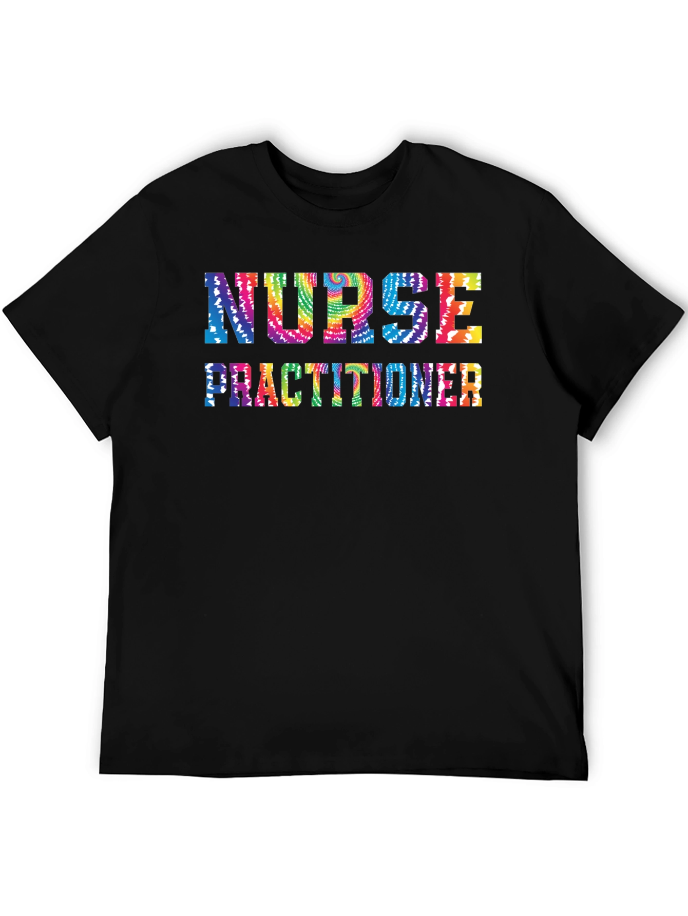 Black Nurse Practitioner Tie Dye T-Shirt Black view 5