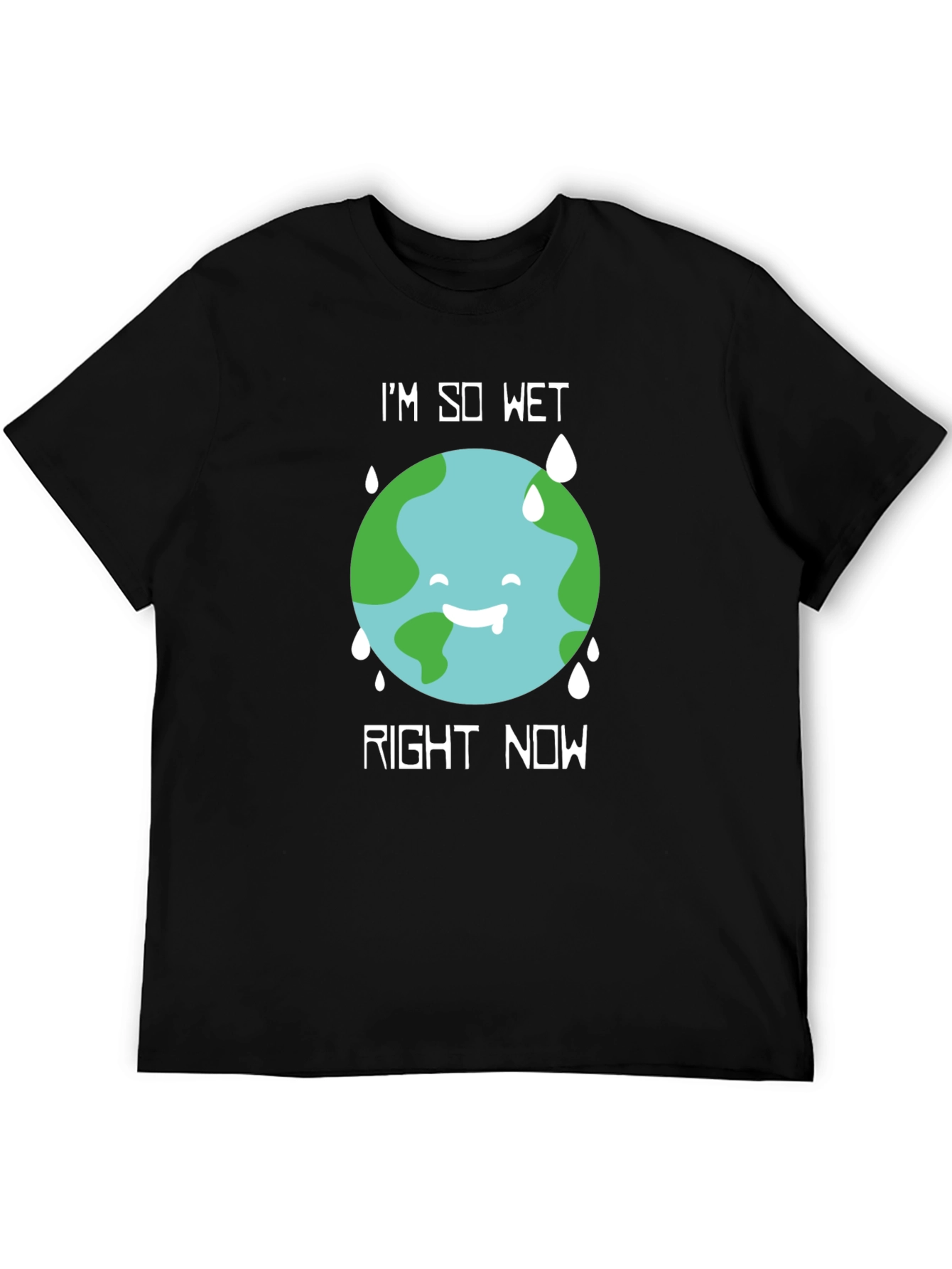Black I'm So Wet Earth Graphic T-Shirt view 5