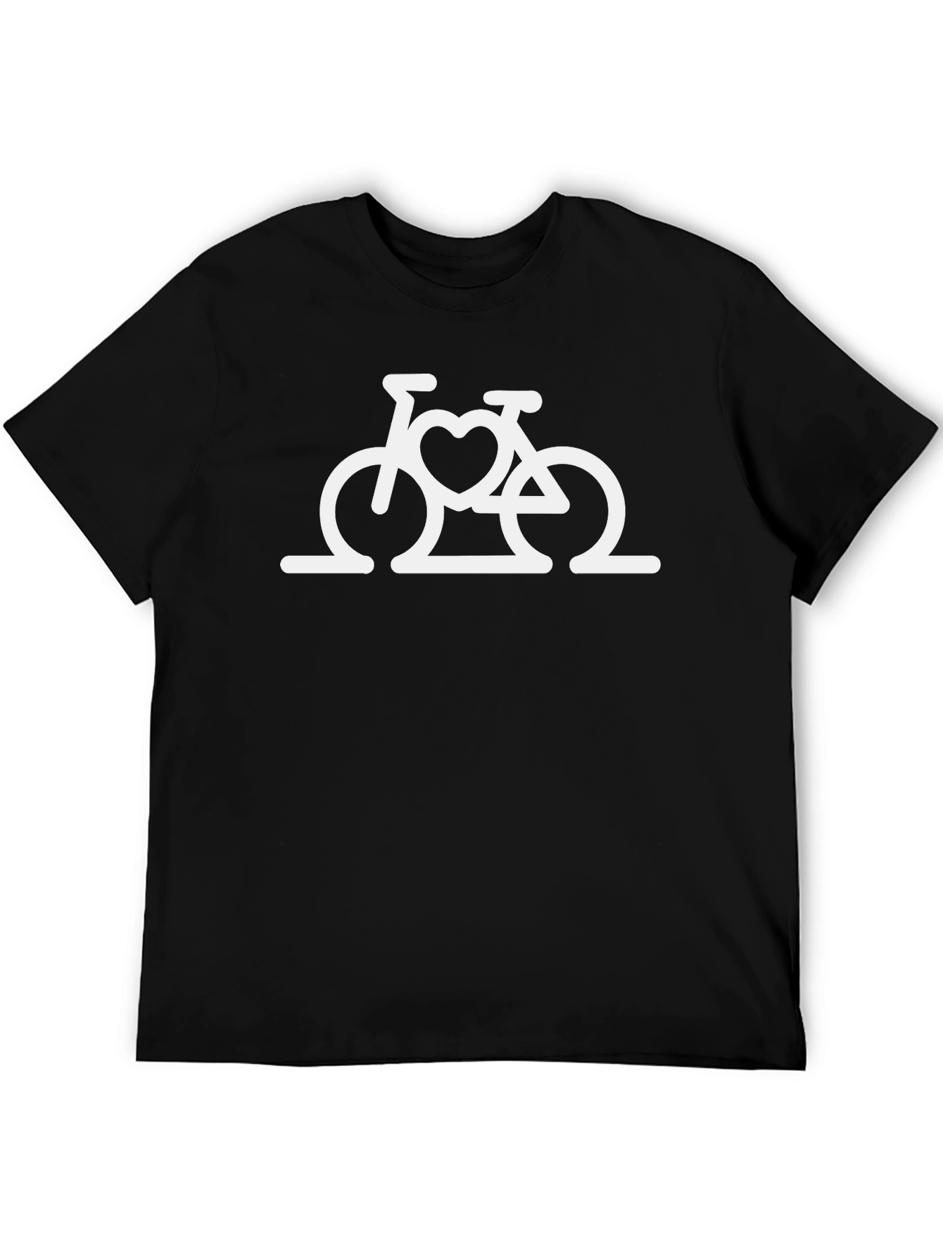 Black Bicycle Heart Graphic Tee - Stylish and Comfortable view 5