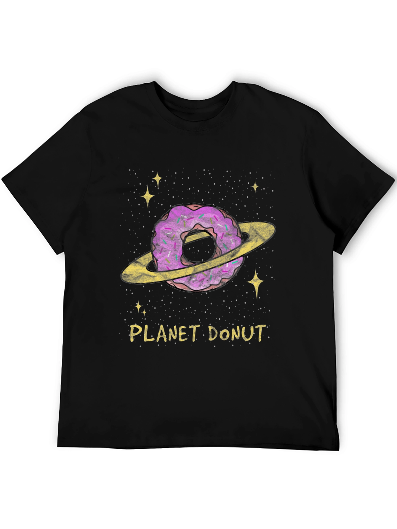 Black Planet Donut Graphic T-Shirt view 5