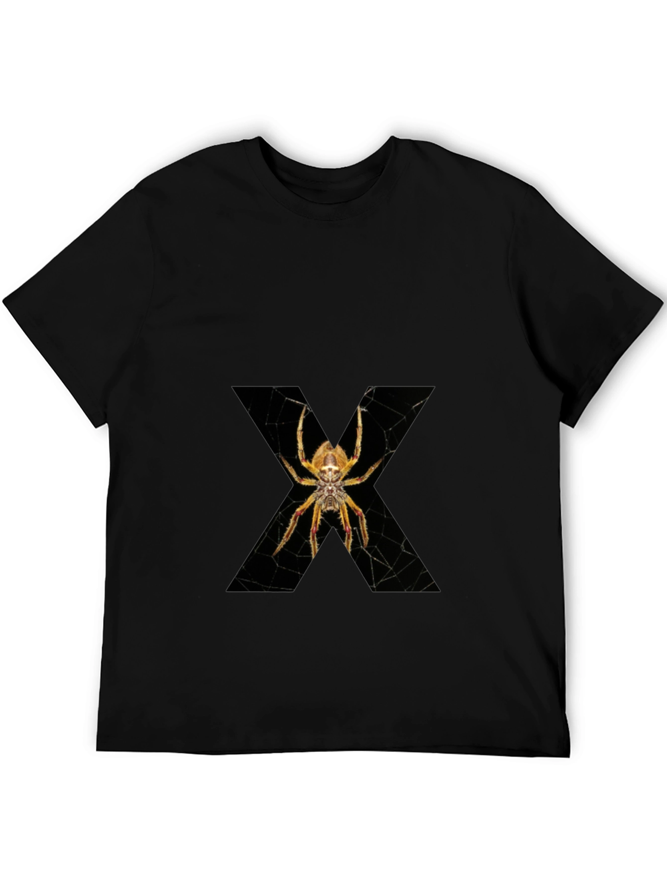 Black Spider X Graphic Tee - Men's Black Cotton T-Shirt view 5