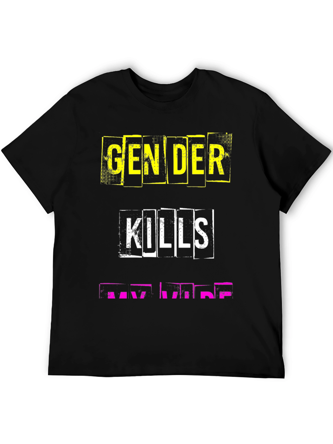 Black Gender Kills My Vibe Graphic Tee view 5