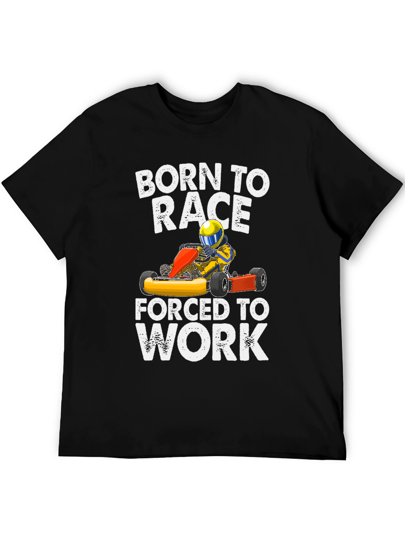 Black Born to Race T-Shirt - Racing Kart view 5