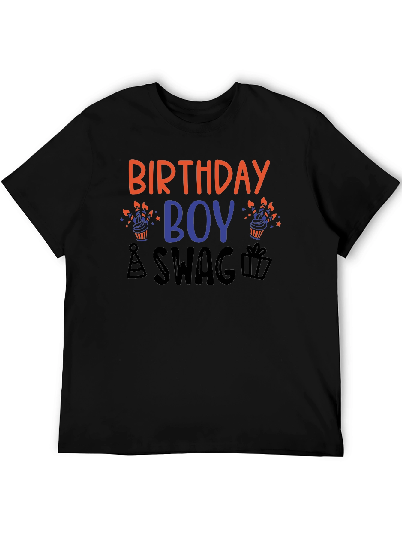 Black Birthday Boy Swag T-Shirt view 5