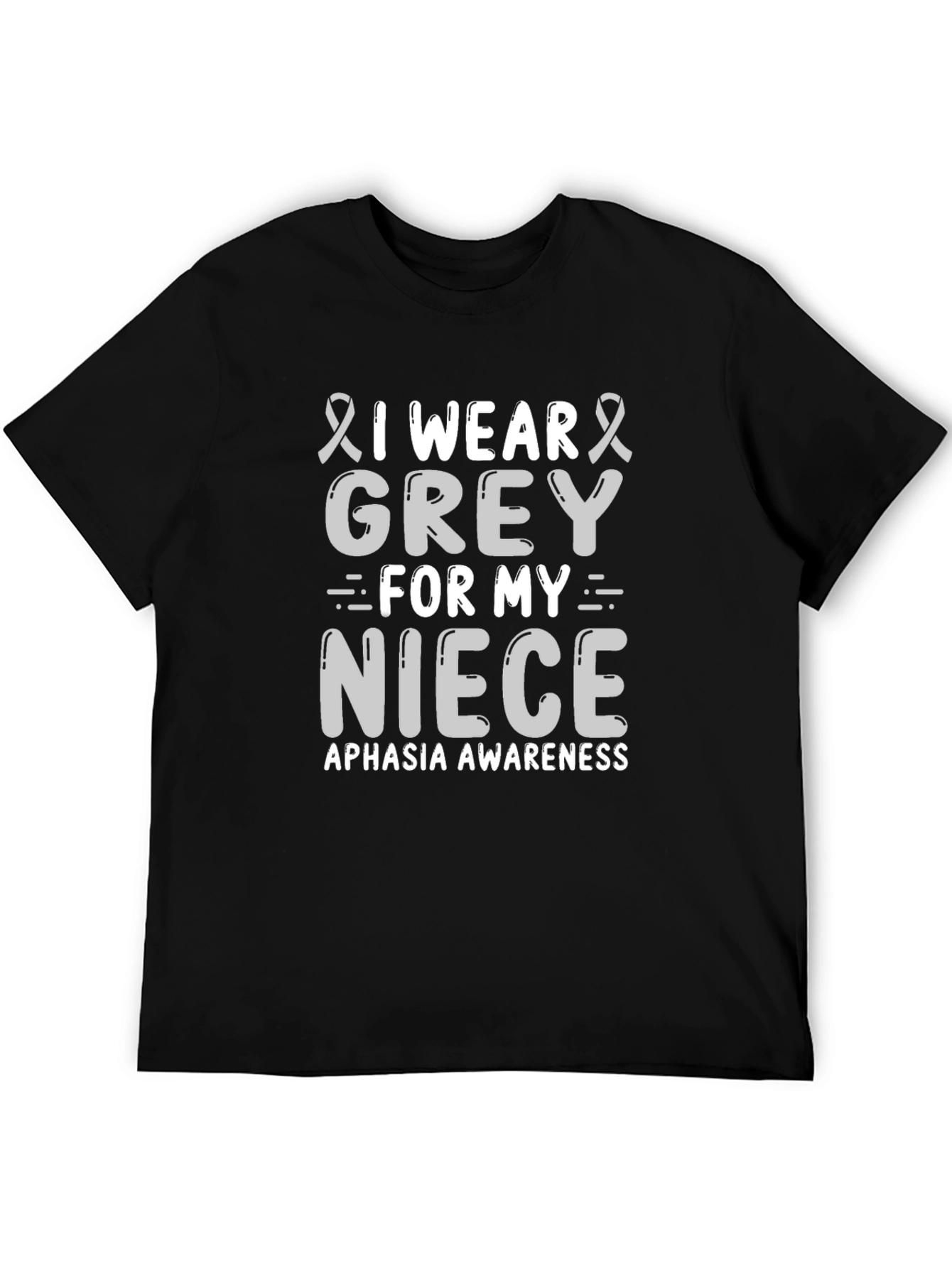 Grey Aphasia Awareness T-Shirt for Niece Support - 5
