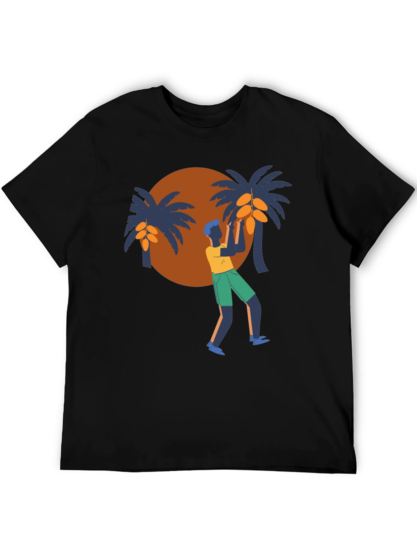 Black Tropical Harvest Black T-Shirt view 5