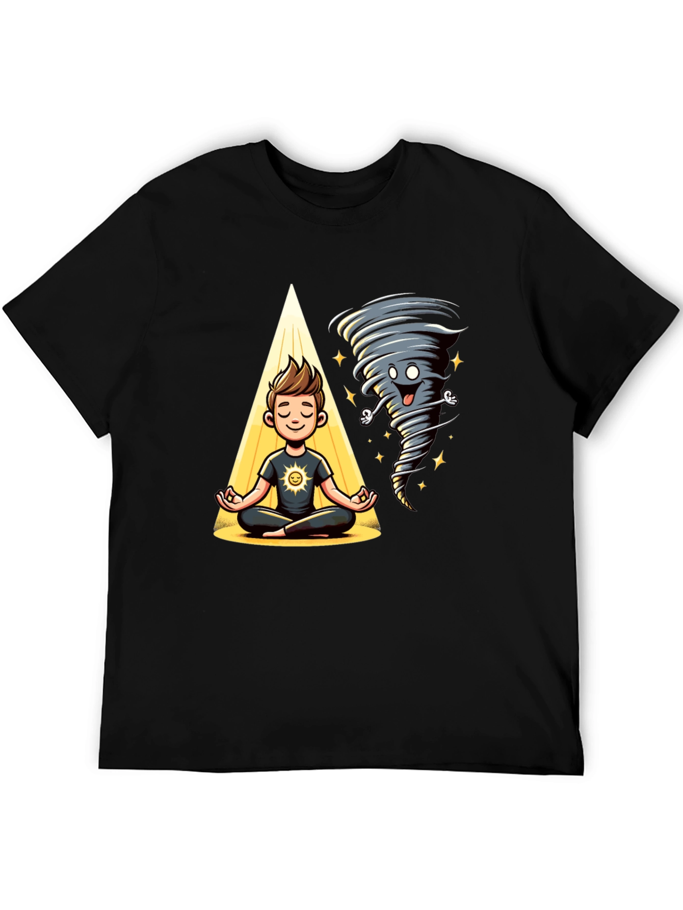 Black Zen Tornado T-Shirt - Balance & Humor view 5
