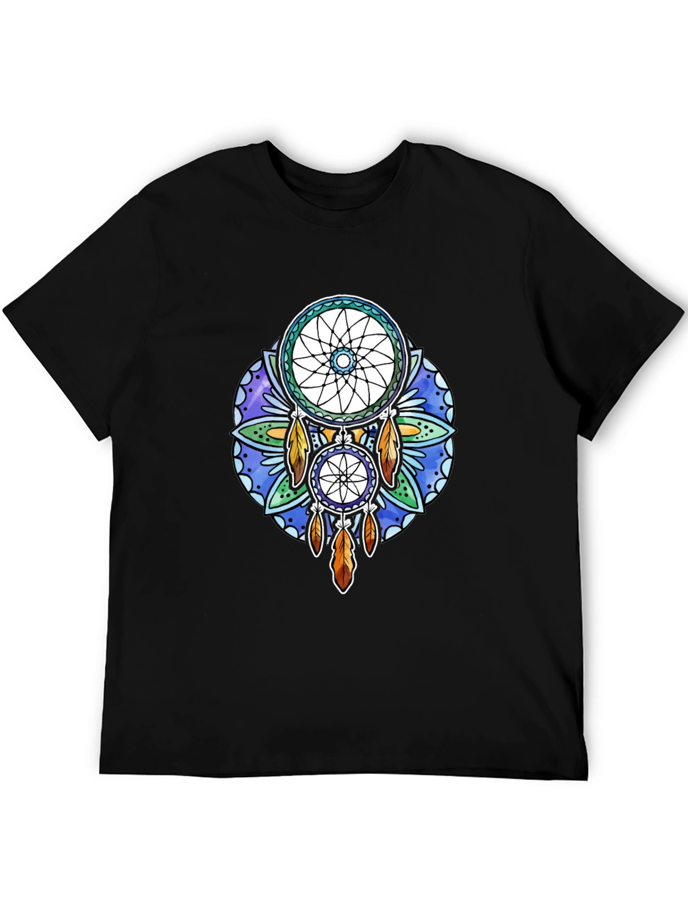 Black Dreamcatcher Graphic Black T-Shirt view 5