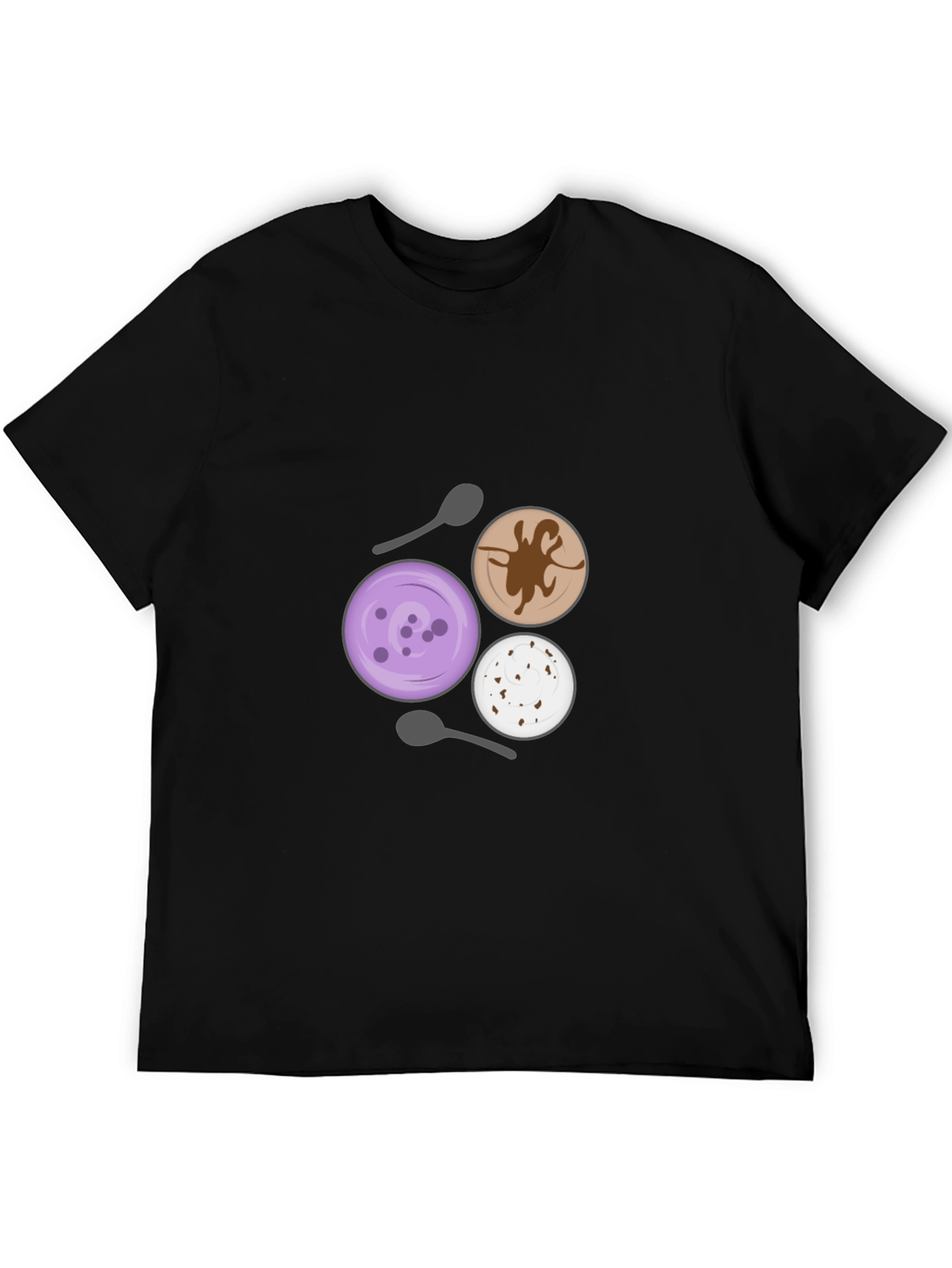 Black Dessert Lover T-Shirt - Unique Ice Cream Design view 5