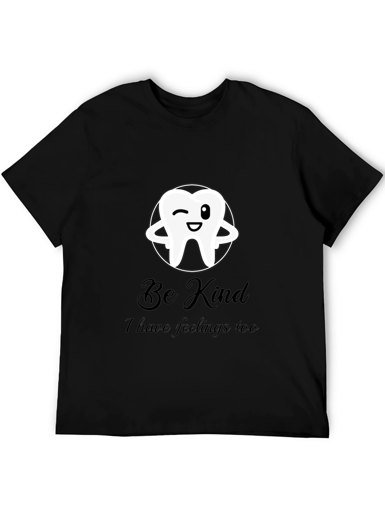 Black Be Kind Tooth Graphic T-Shirt - Soft Cotton Blend view 5