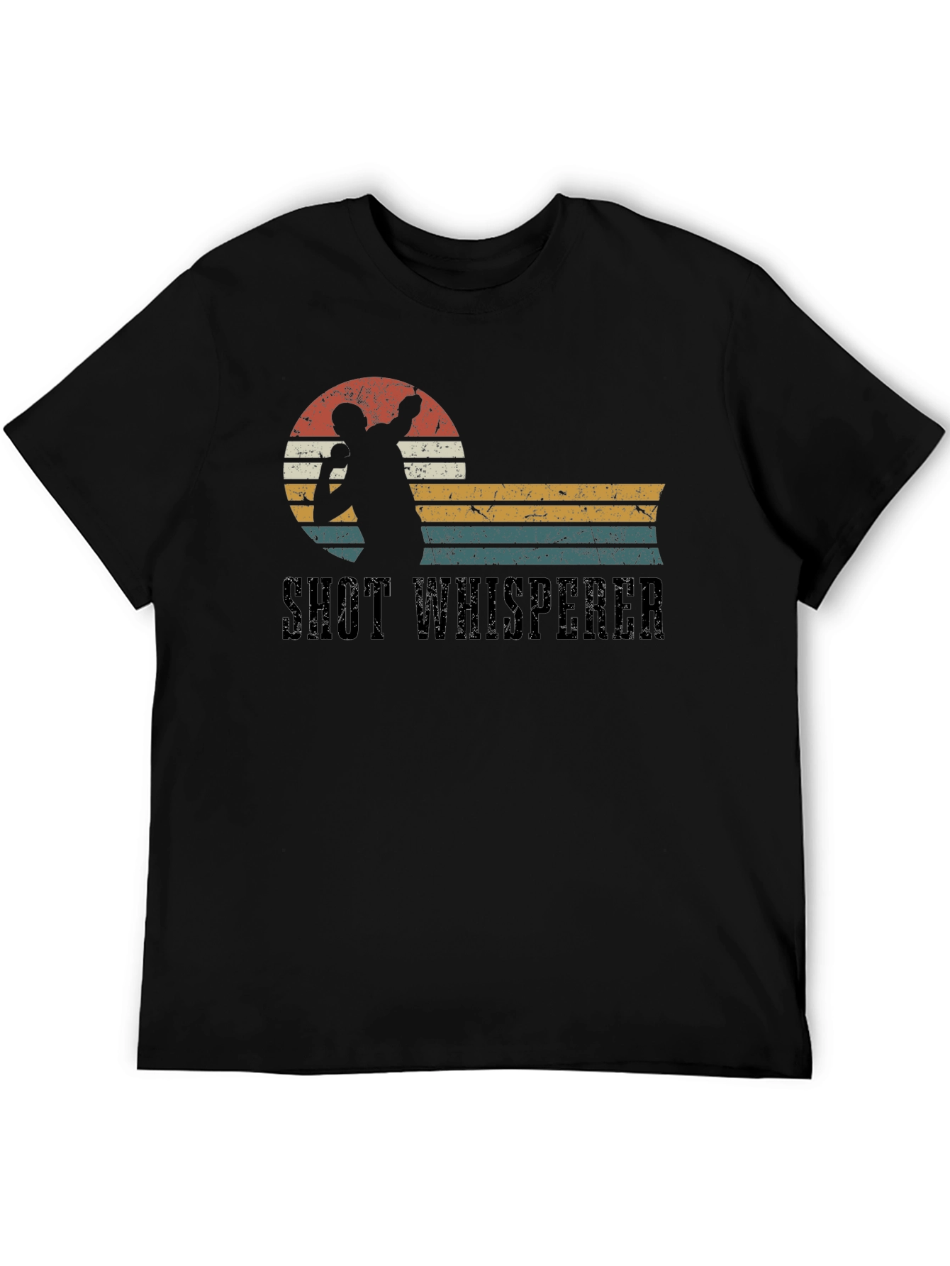 Black Shot Whisperer Throwing Sports T-Shirt view 5