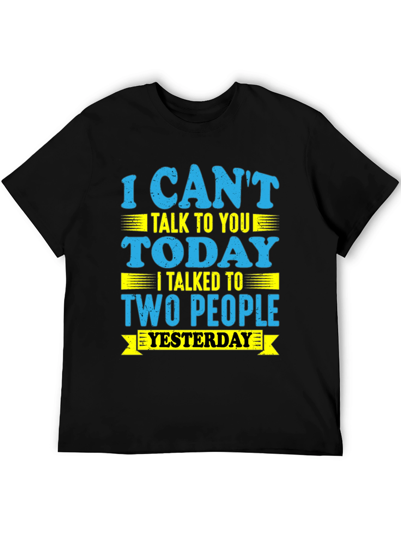 Black Funny 'I Can't Talk Today' Graphic Tee view 5
