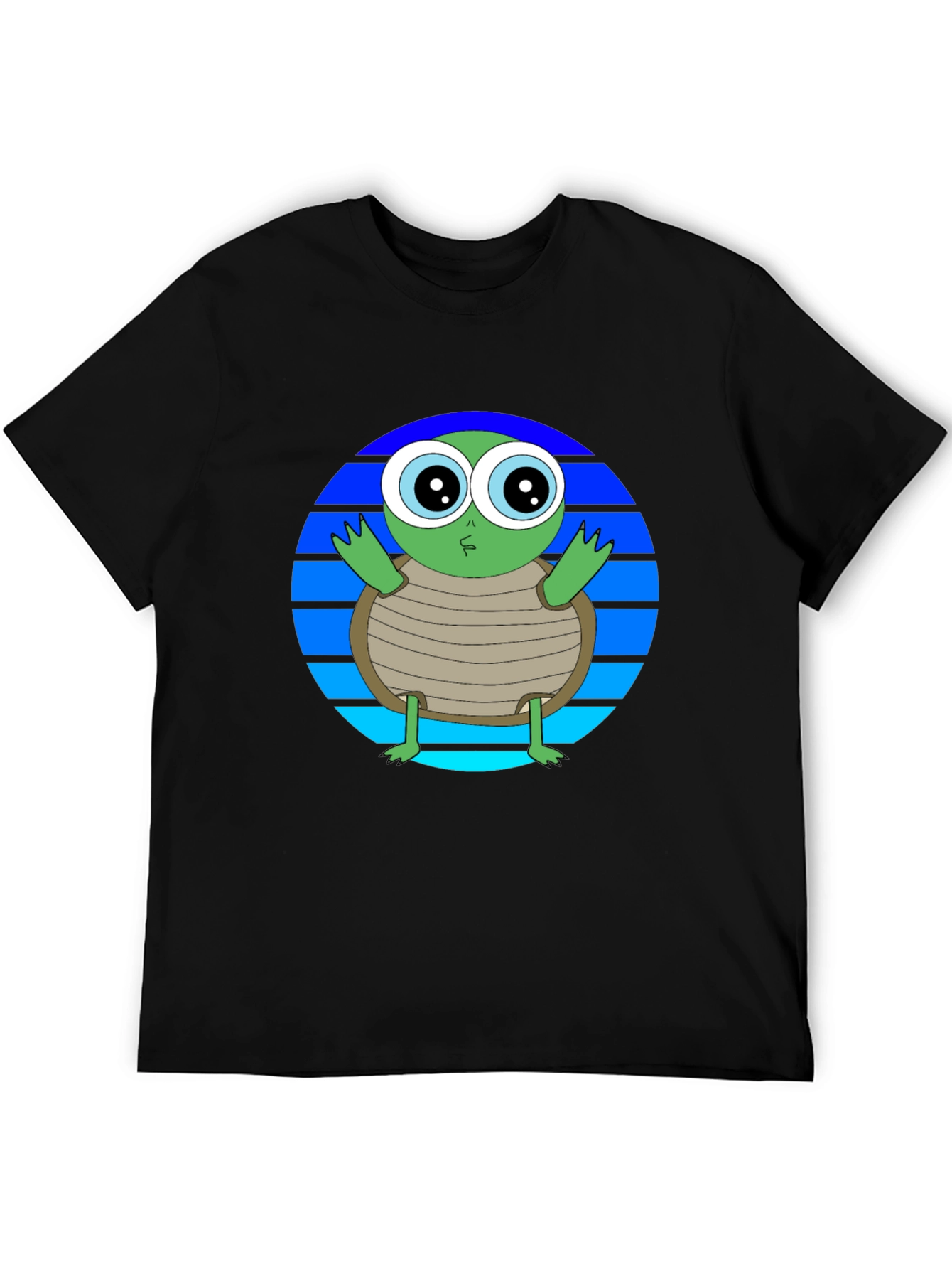 Cartoon Turtle Graphic Tee - Soft Cotton Blend - 5