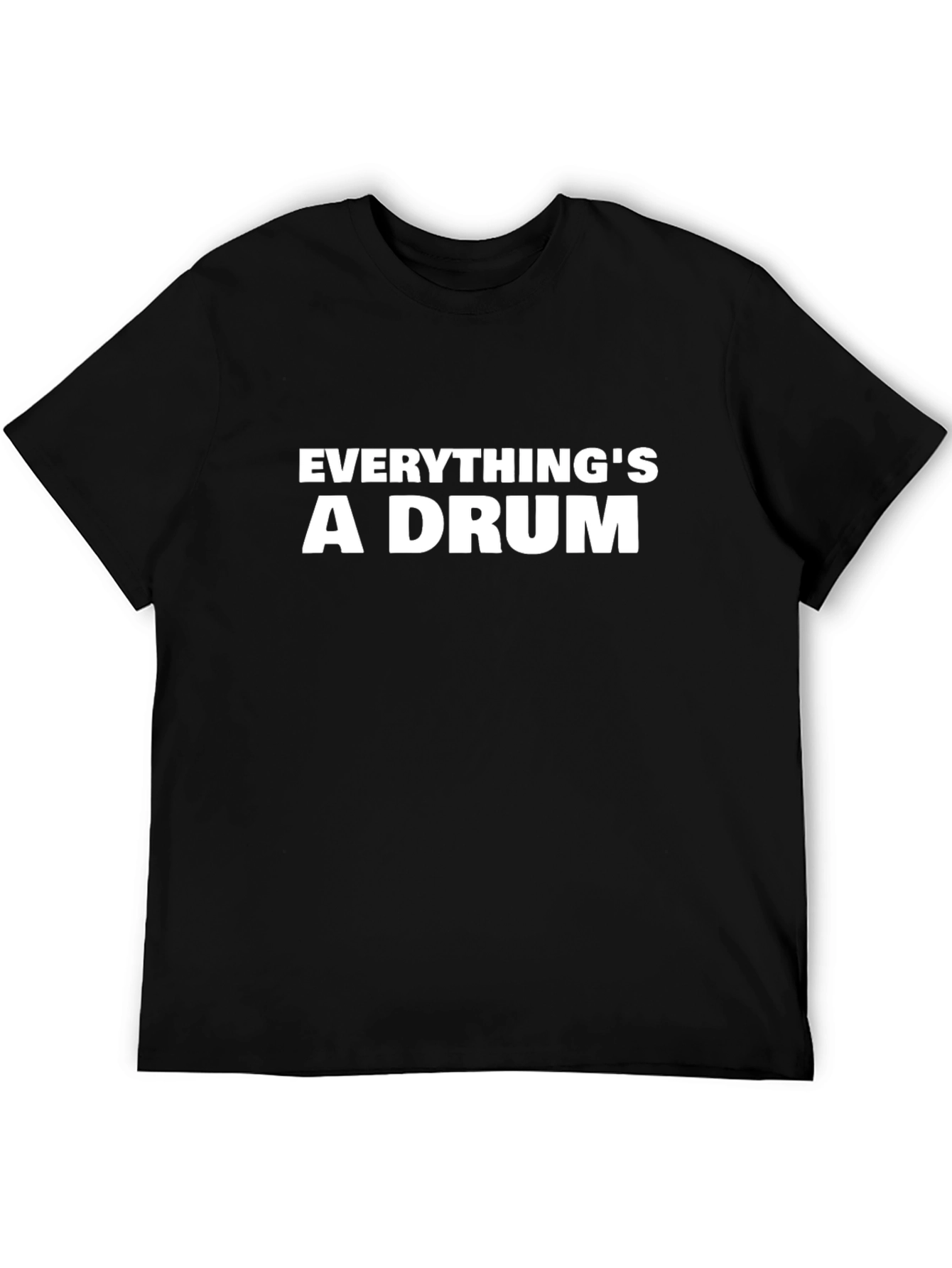 Black Everything's a Drum T-Shirt - Black view 5