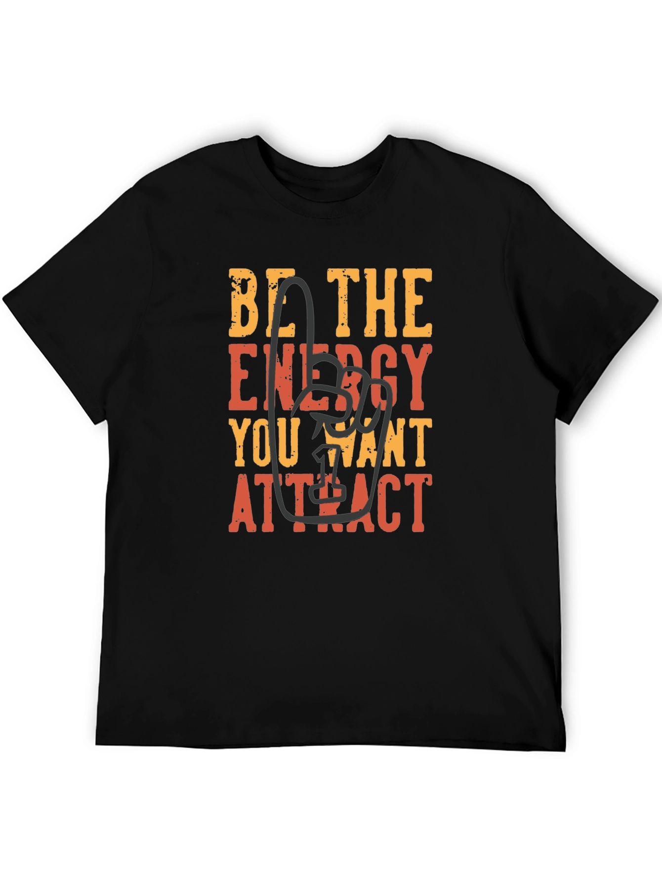 Black Be The Energy T-Shirt - Motivational Graphic Tee view 5
