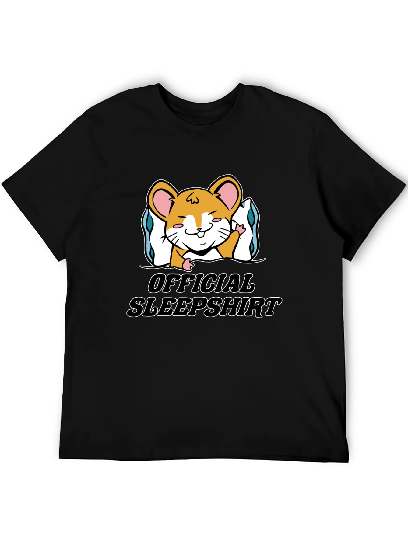 Black Official Sleepshirt Hamster Tee - Black Cotton Blend view 5