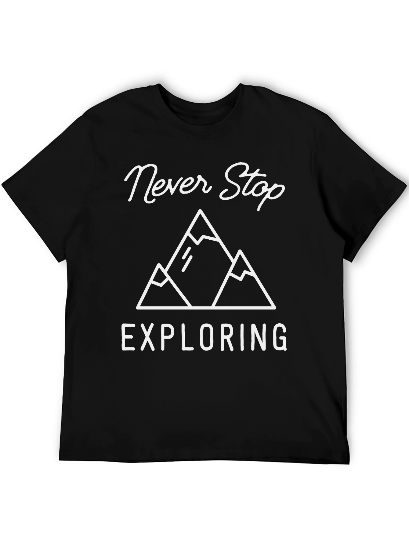 Black Never Stop Exploring Graphic Tee - Adventure Awaits! view 5