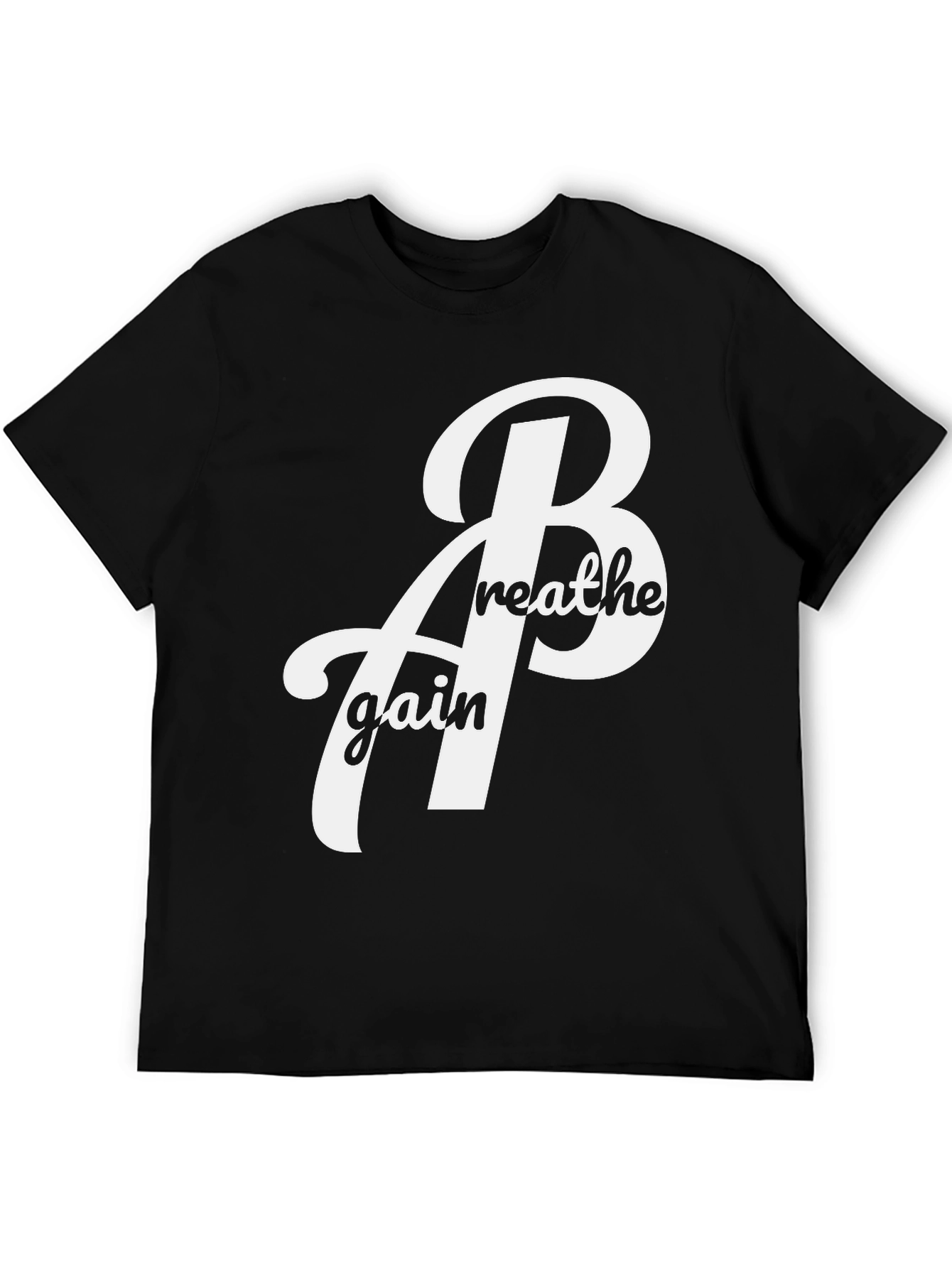Black Breathe Again Black Graphic Tee Shirt view 5