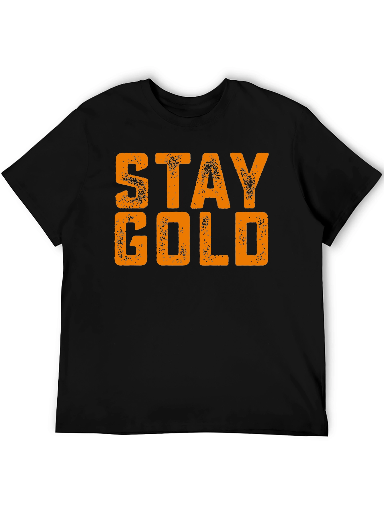 Black Stay Gold Black T-Shirt - Unique Graphic Tee view 5