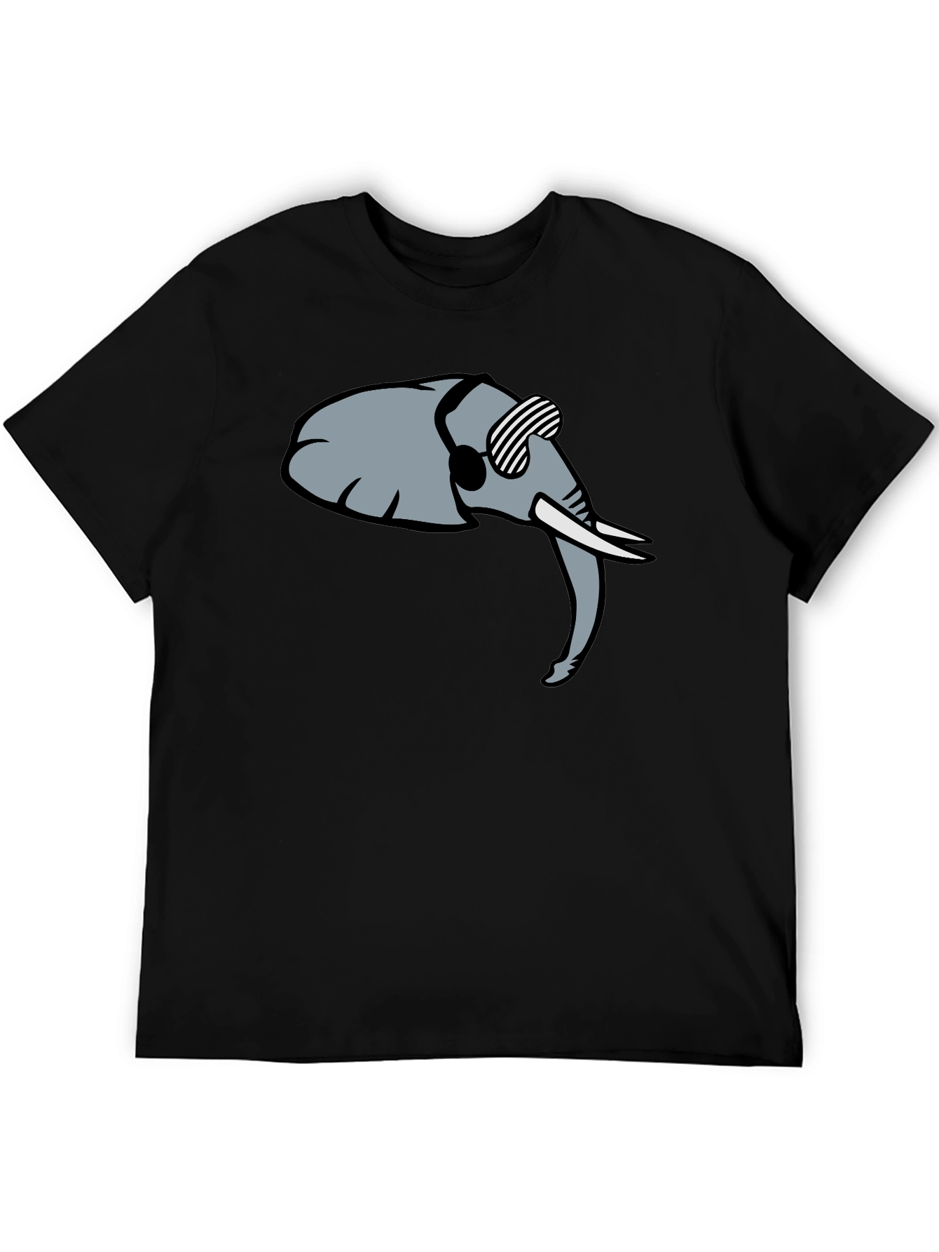 Black Cool Elephant Graphic Tee - Trendy Black Shirt view 5