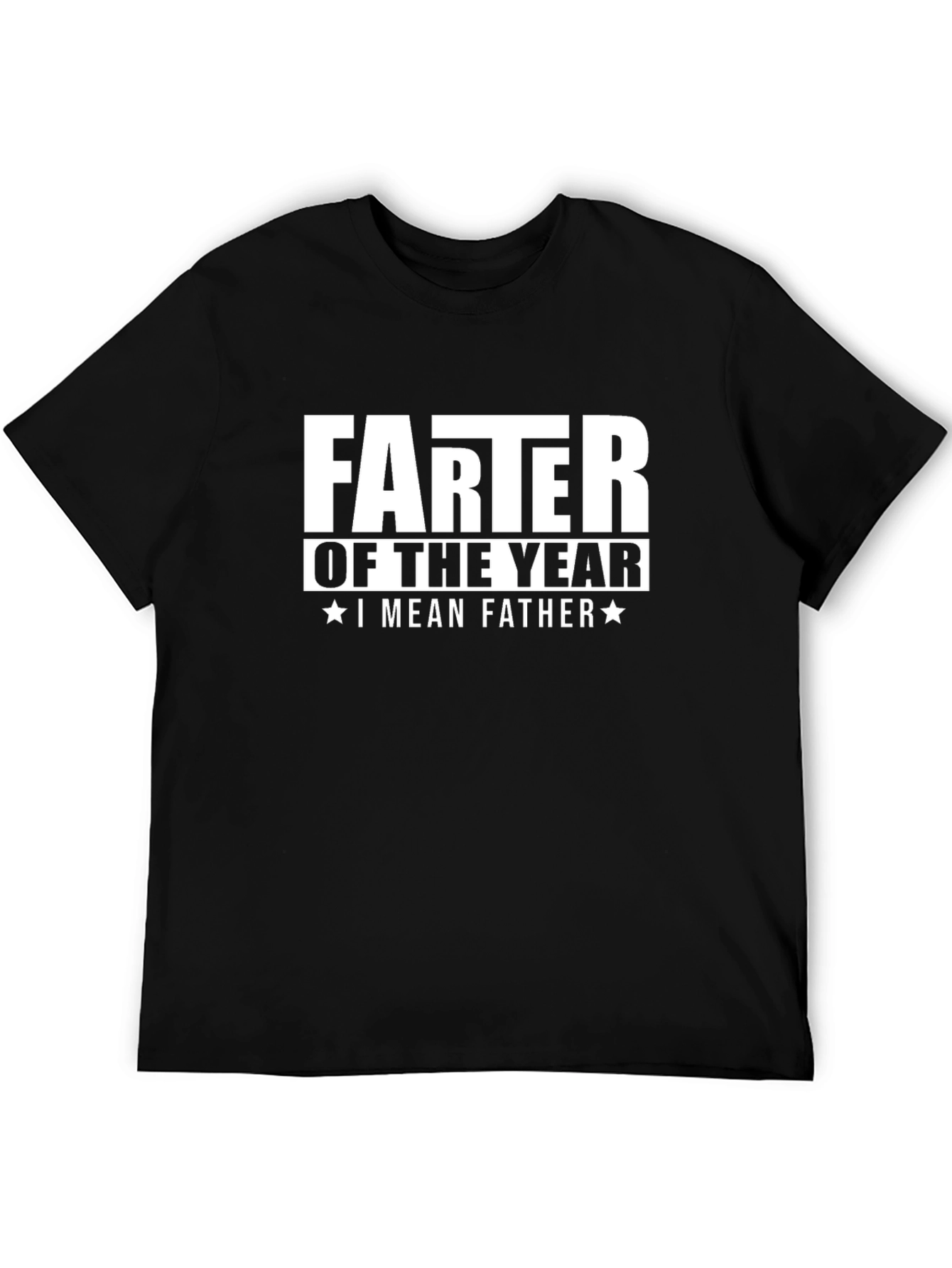 Black Farter of the Year T-Shirt - Funny Father's Day Gift view 5