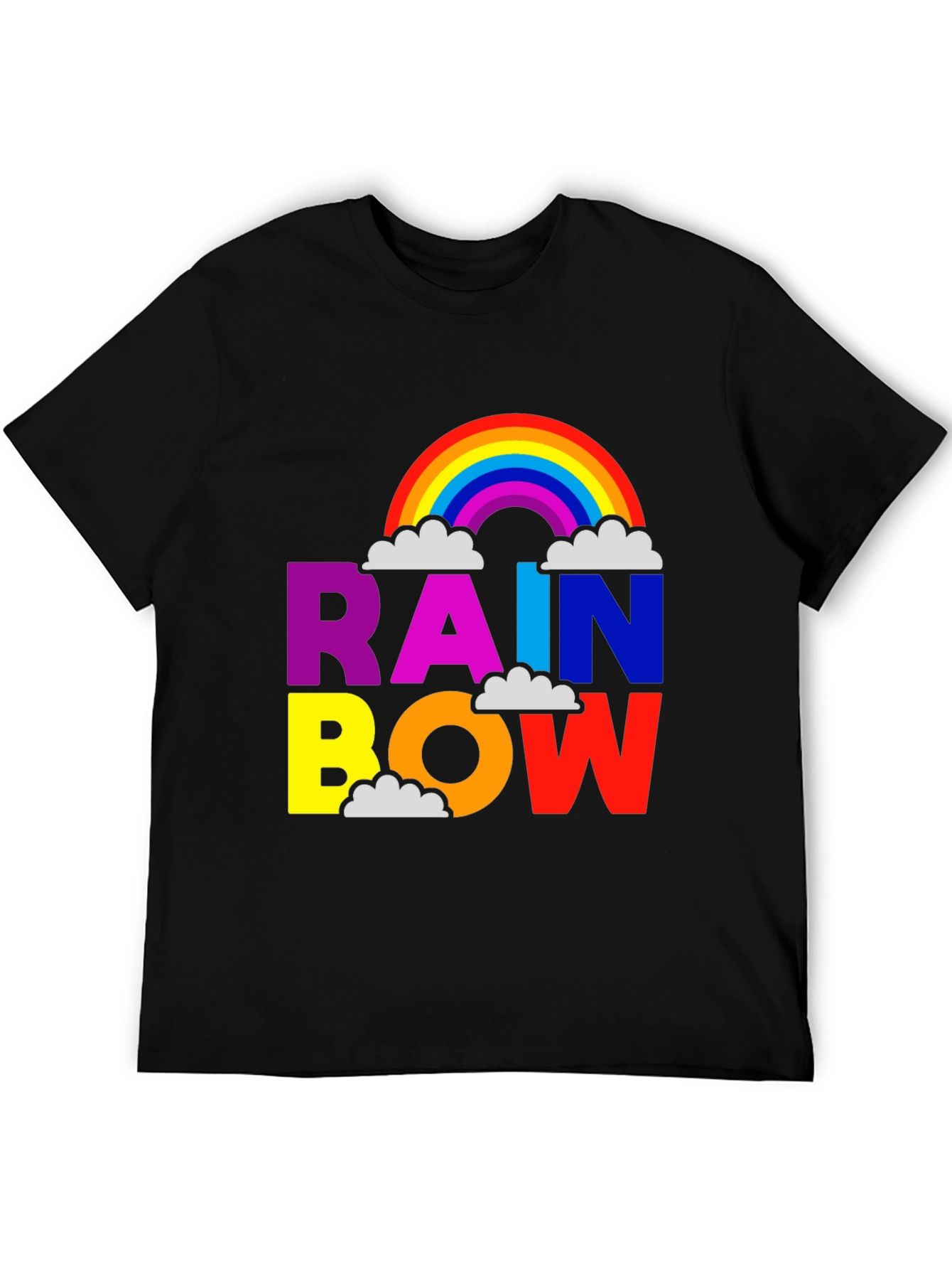Black Rainbow Graphic T-Shirt view 5