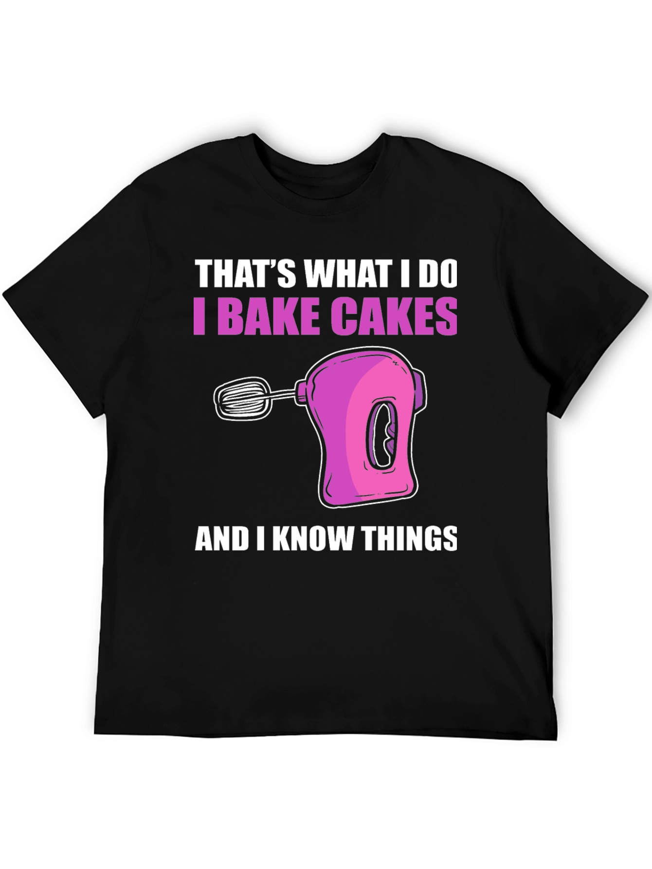 Black I Bake Cakes T-Shirt view 5