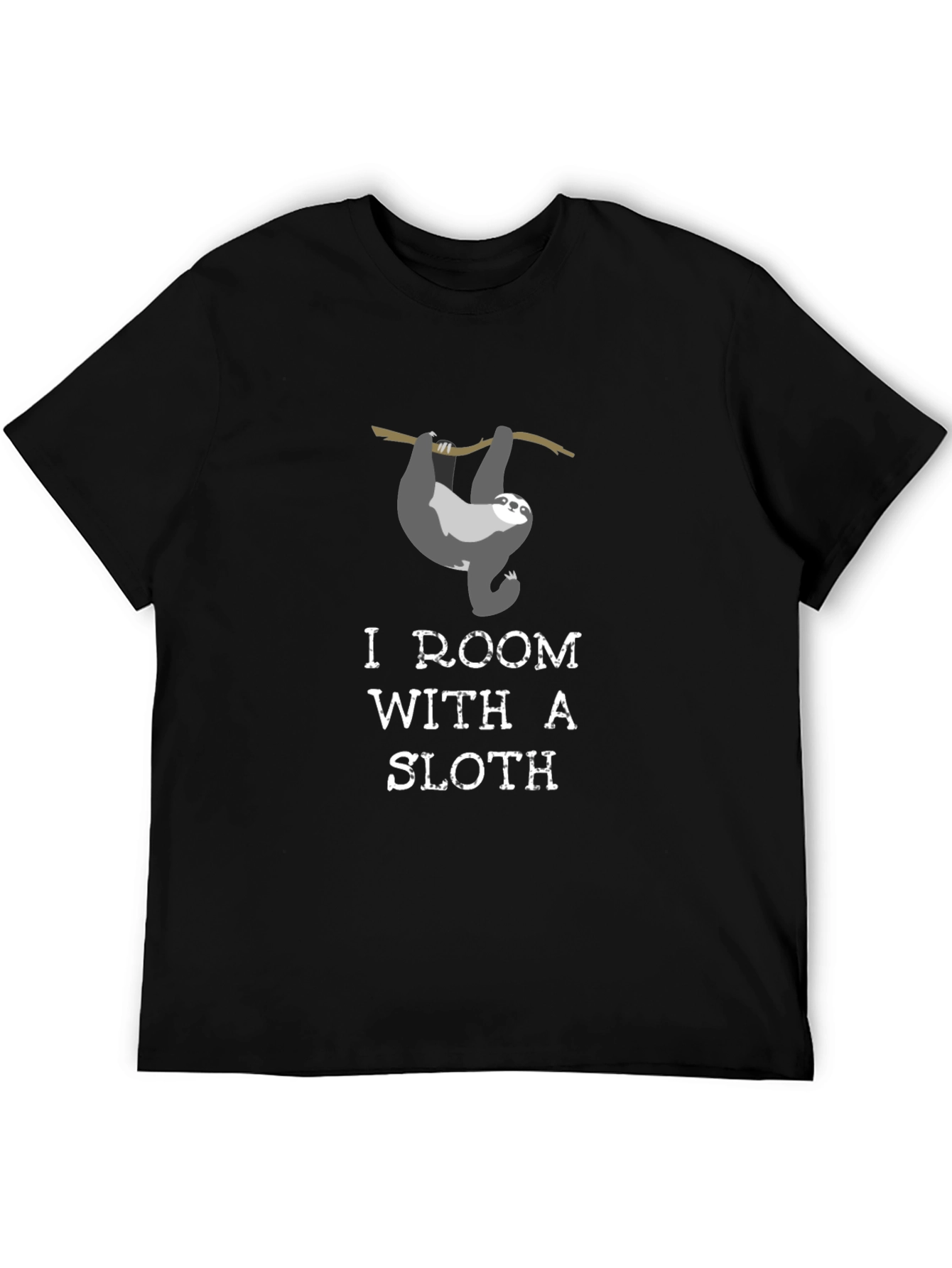 Black I Room With A Sloth T-Shirt view 5
