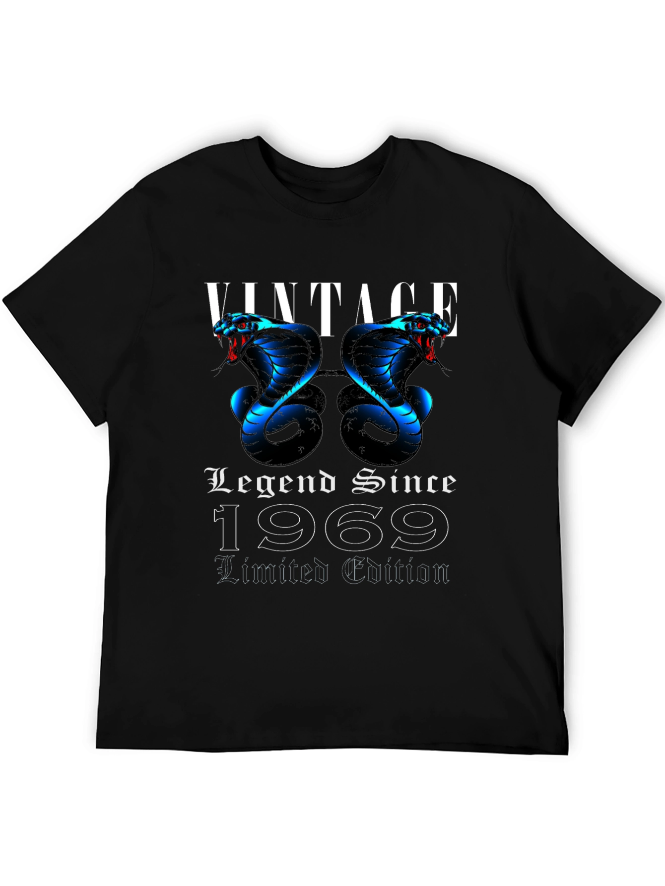 Black Vintage Cobra Legend 1969 Limited Edition Black T-Shirt view 5