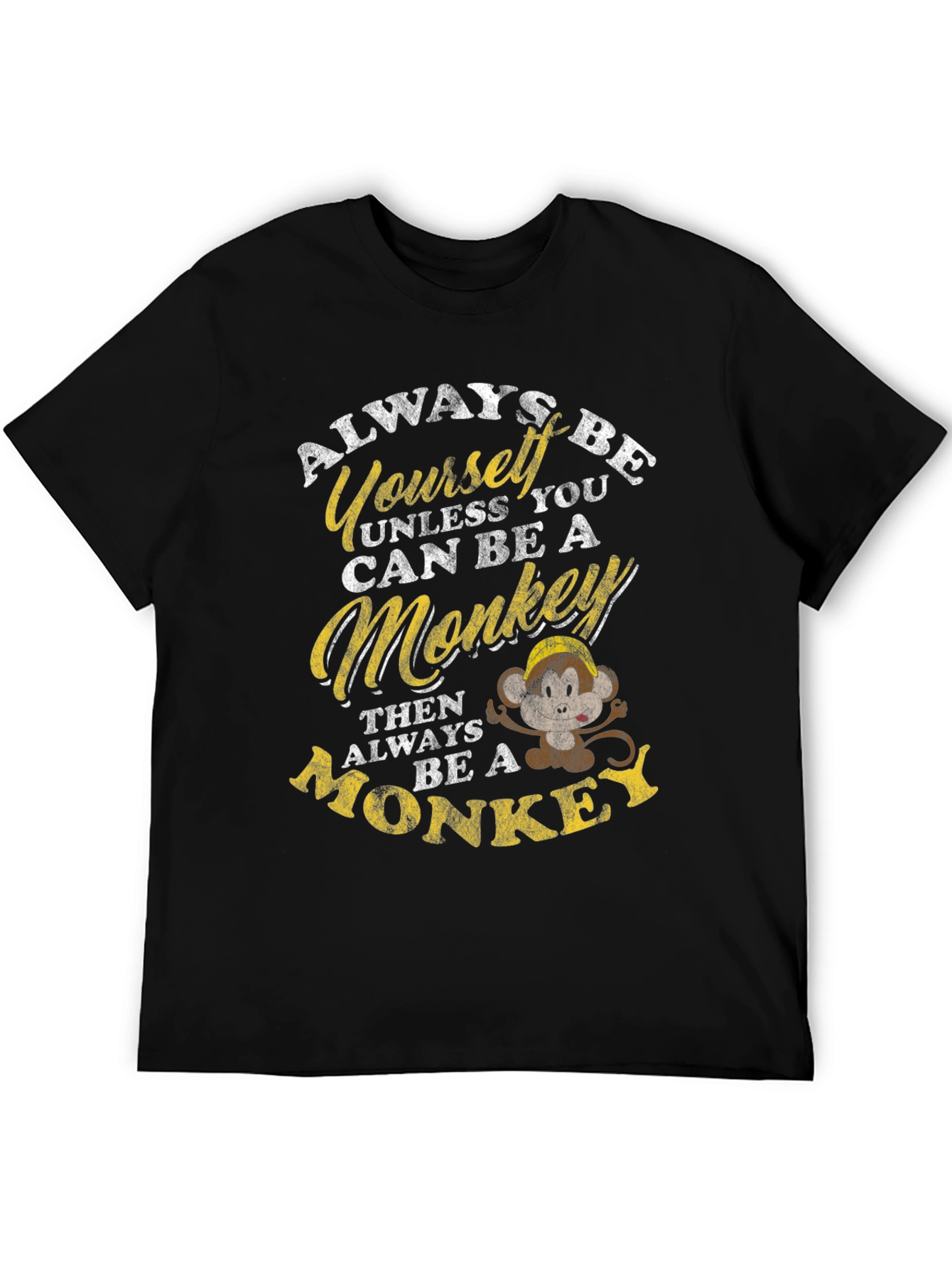 Black Always Be Yourself Unless Monkey T-Shirt view 5
