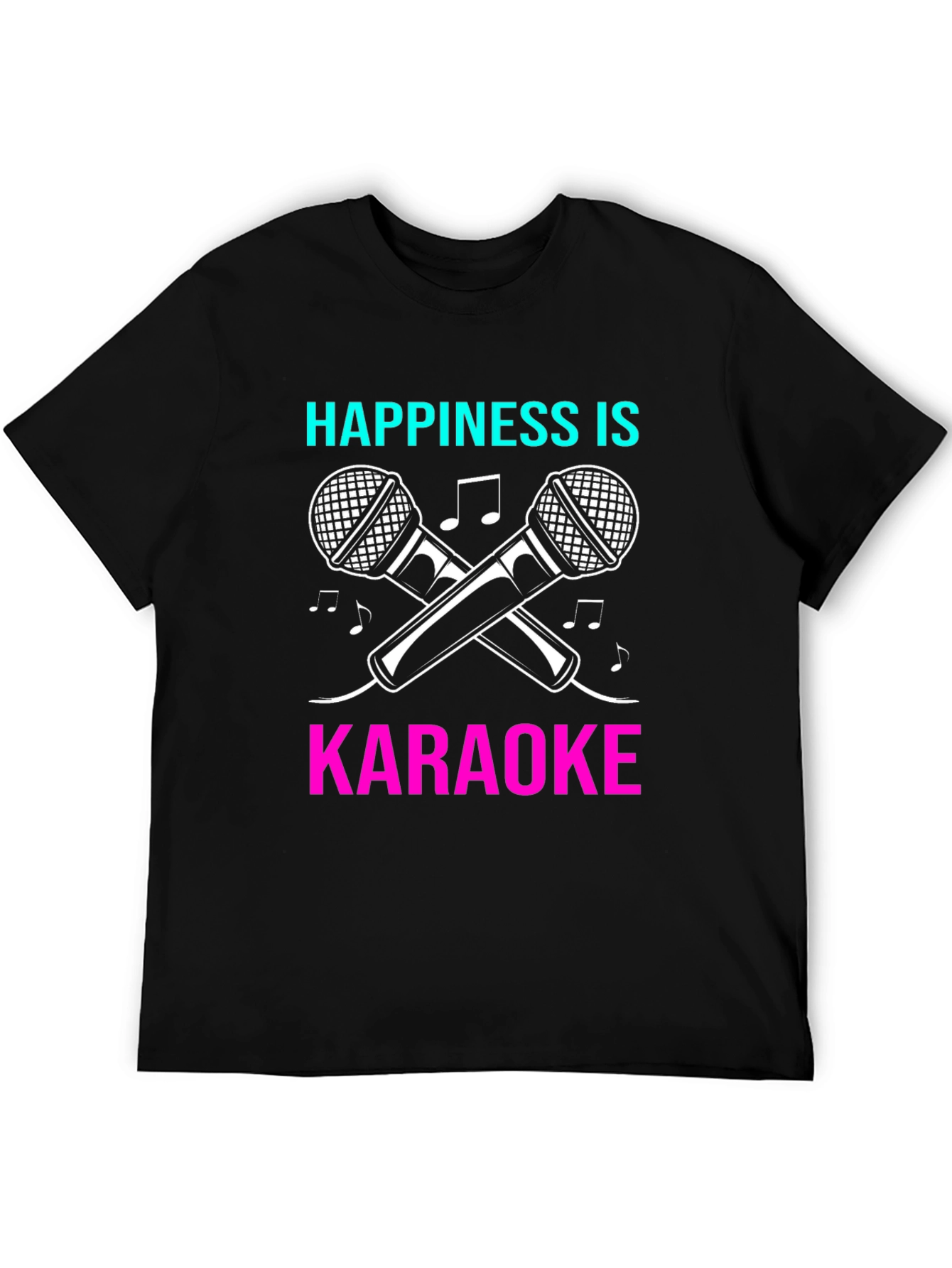 Black Happiness is Karaoke Graphic T-Shirt view 5