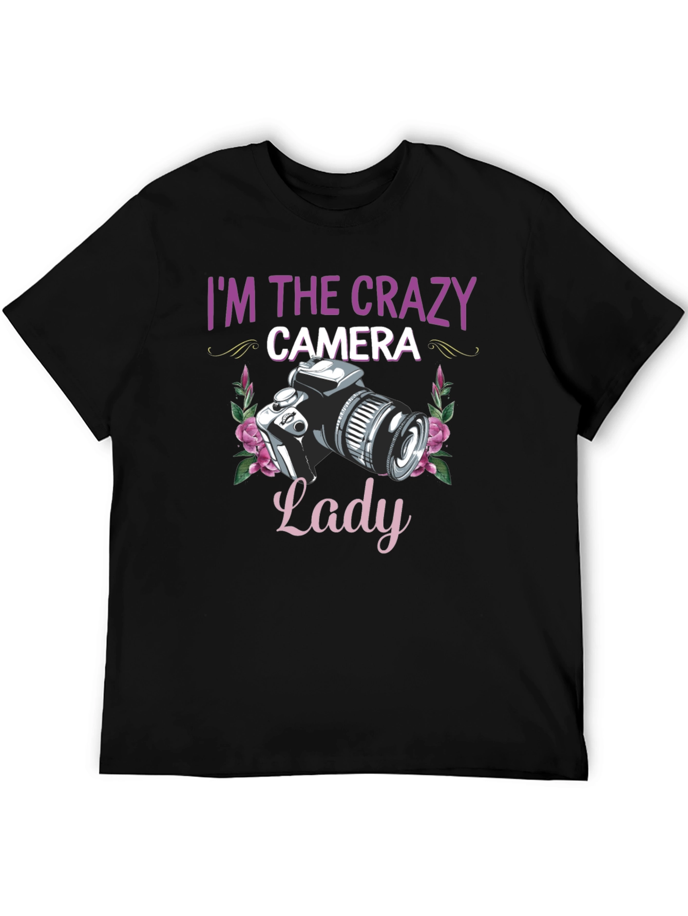 Crazy Camera Lady Graphic T-Shirt - 5