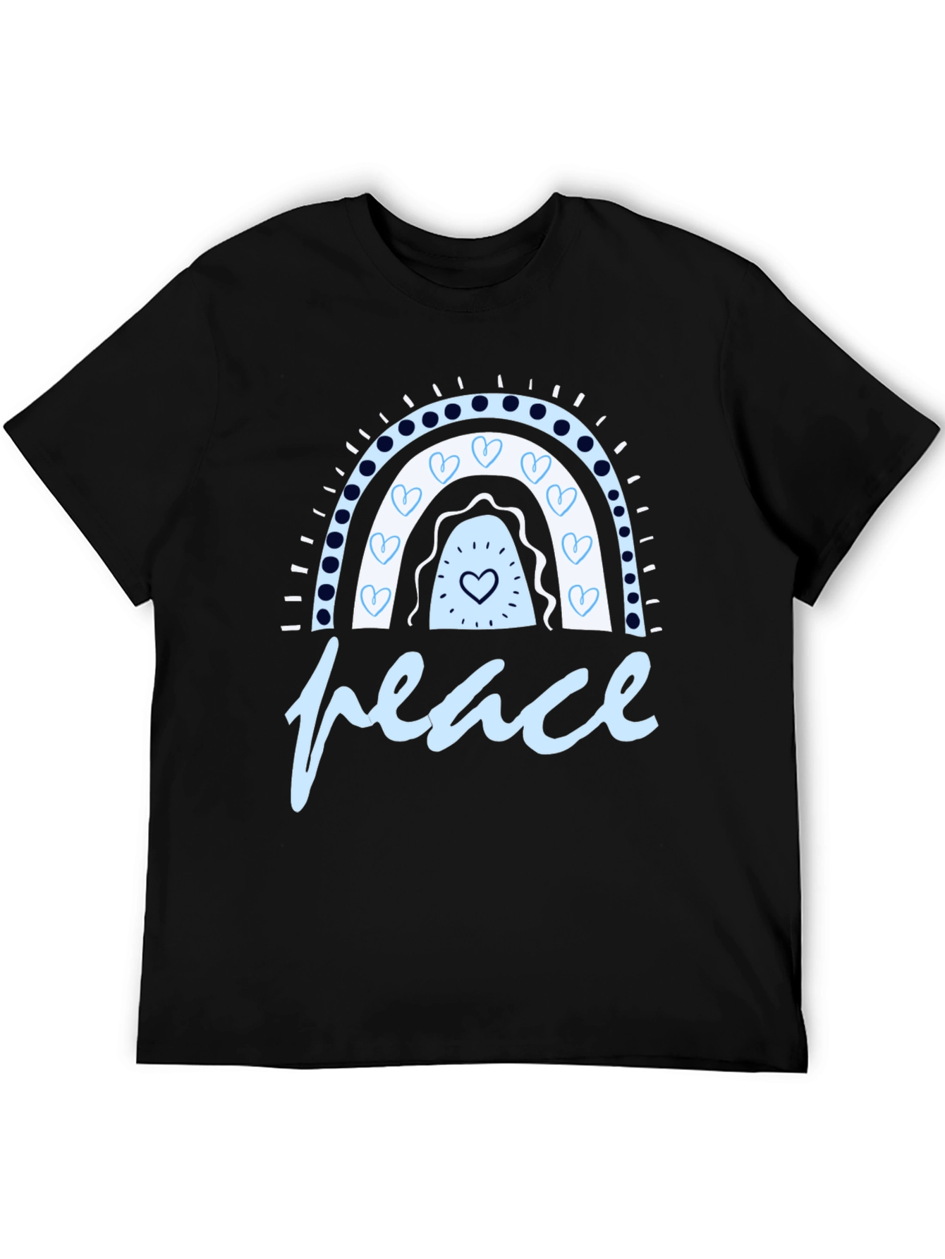 Black Peace Rainbow Graphic Tee - Stylish Comfort view 5