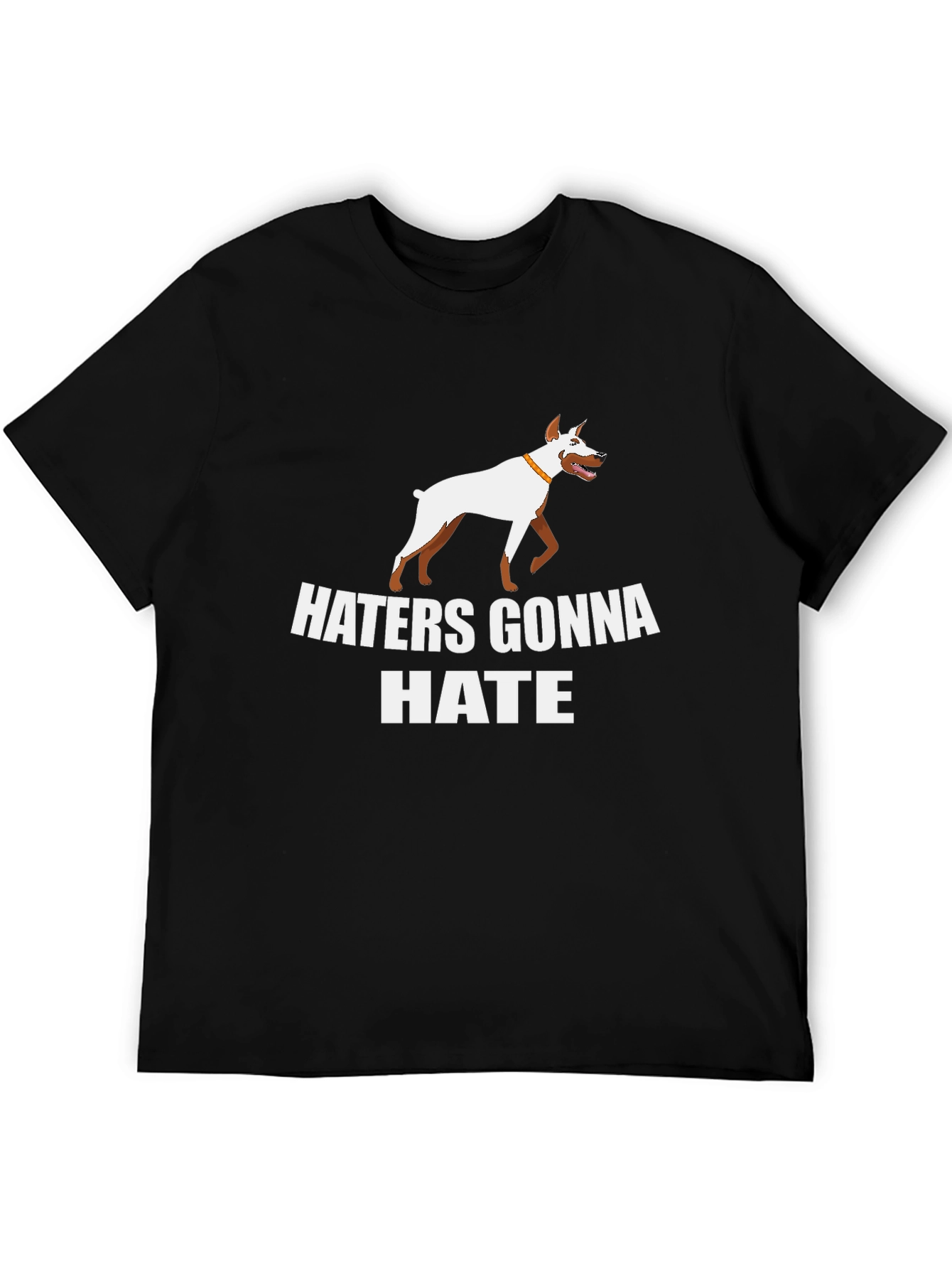 Black Haters Gonna Hate Dog Graphic T-Shirt view 5