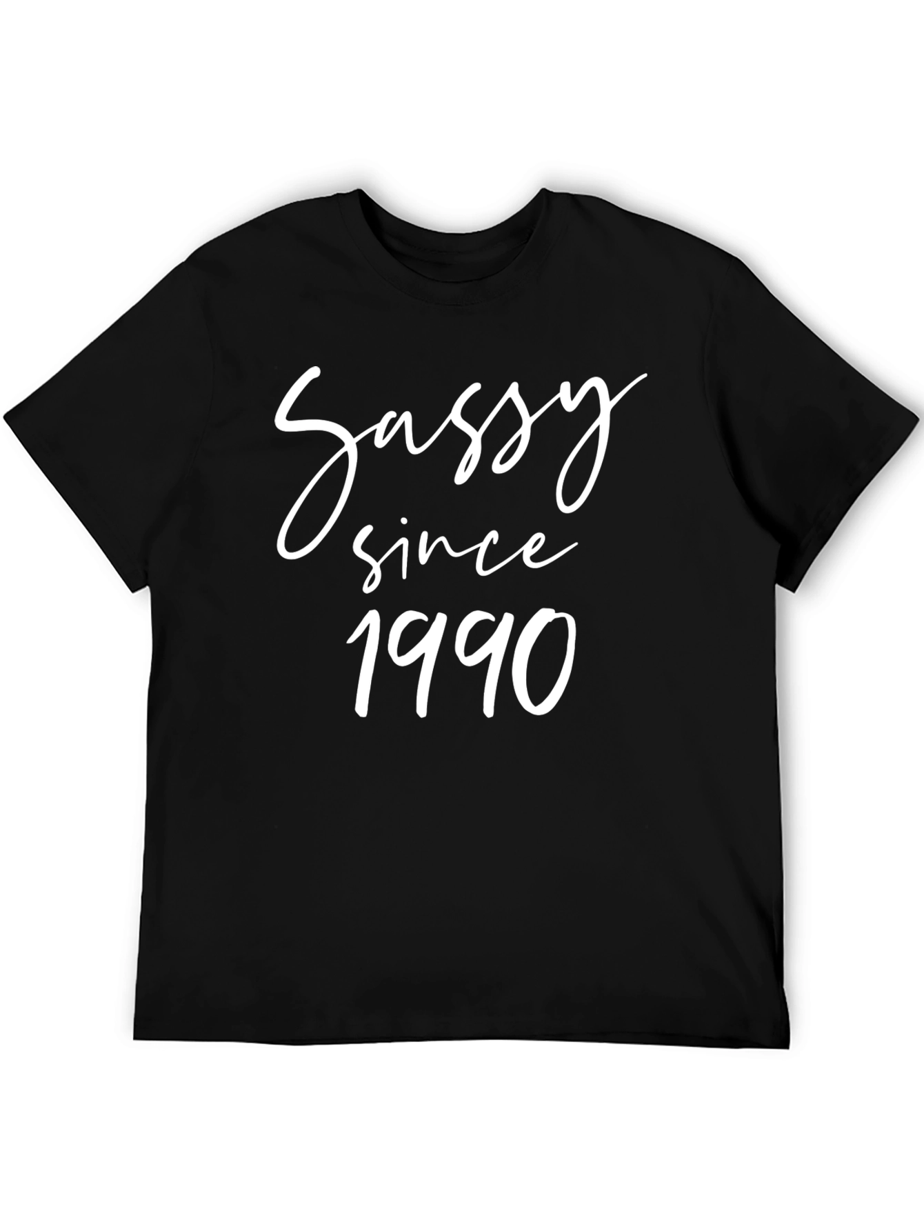 Black Sassy Since 1990 Graphic Tee - Black view 5