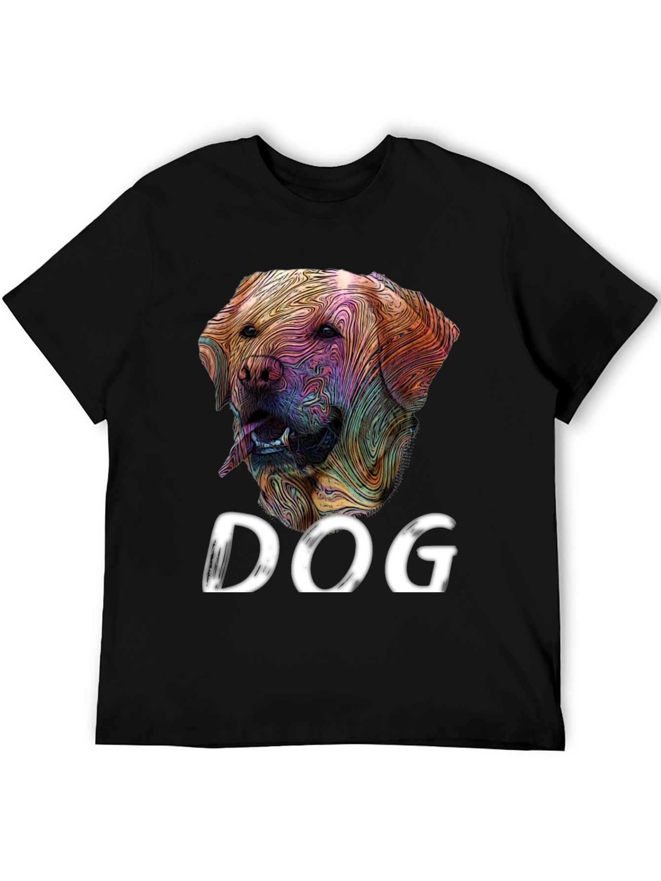 Black Dog Graphic Tee - Artistic Labrador Design view 5
