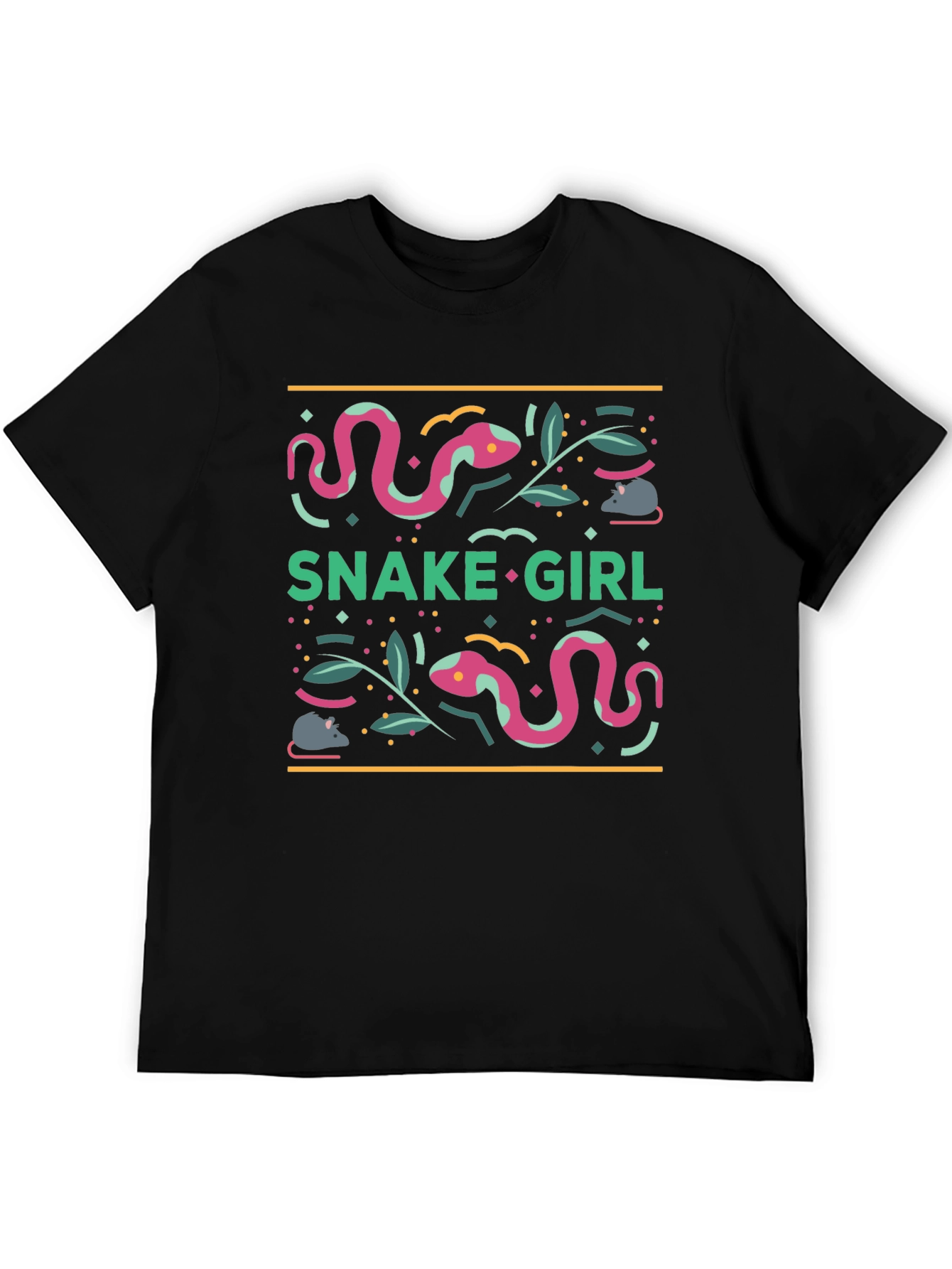 Black Snake Girl Graphic Tee - Quirky & Unique view 5
