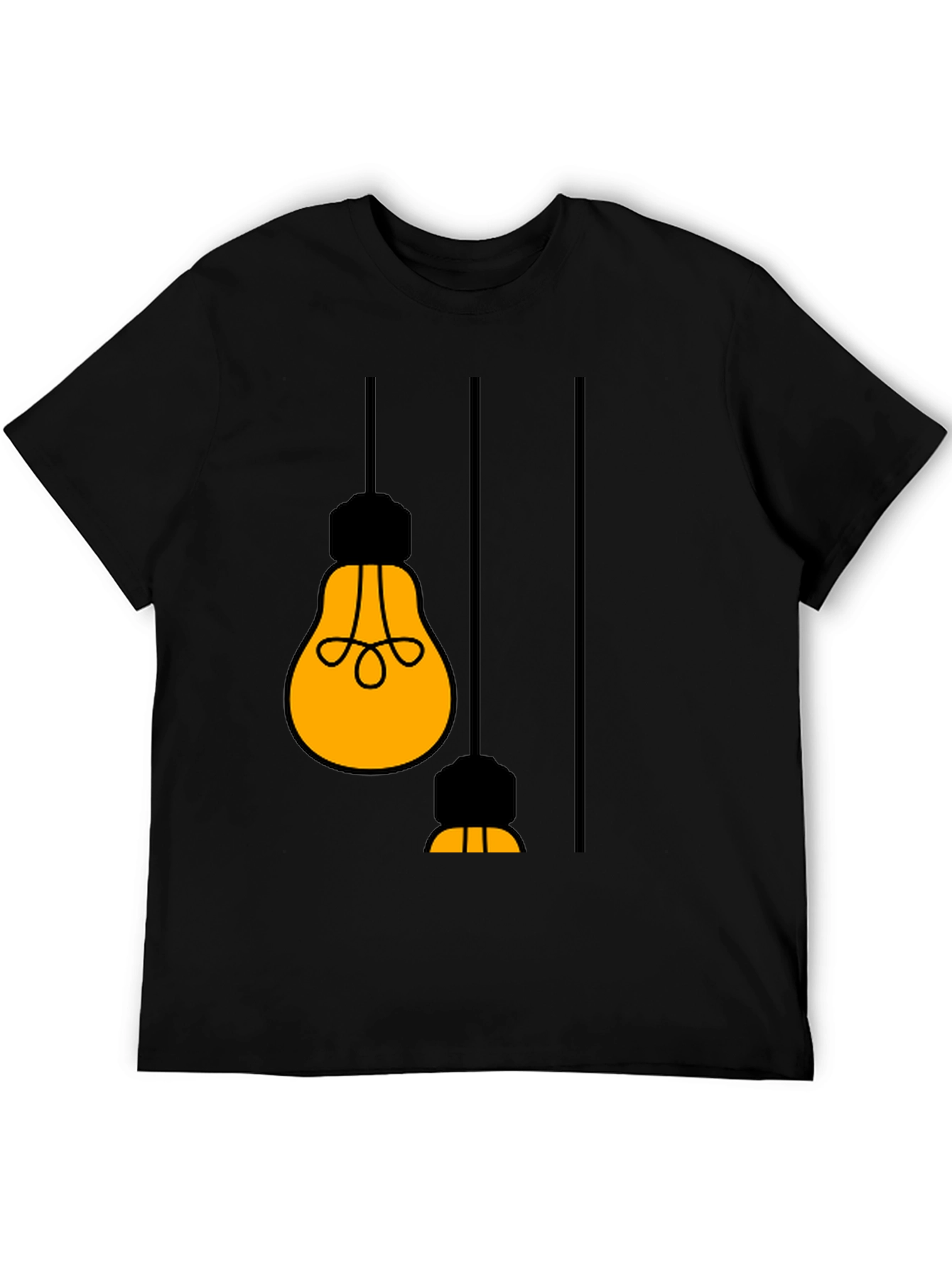 Black Illuminating Light Bulb Graphic Tee view 5