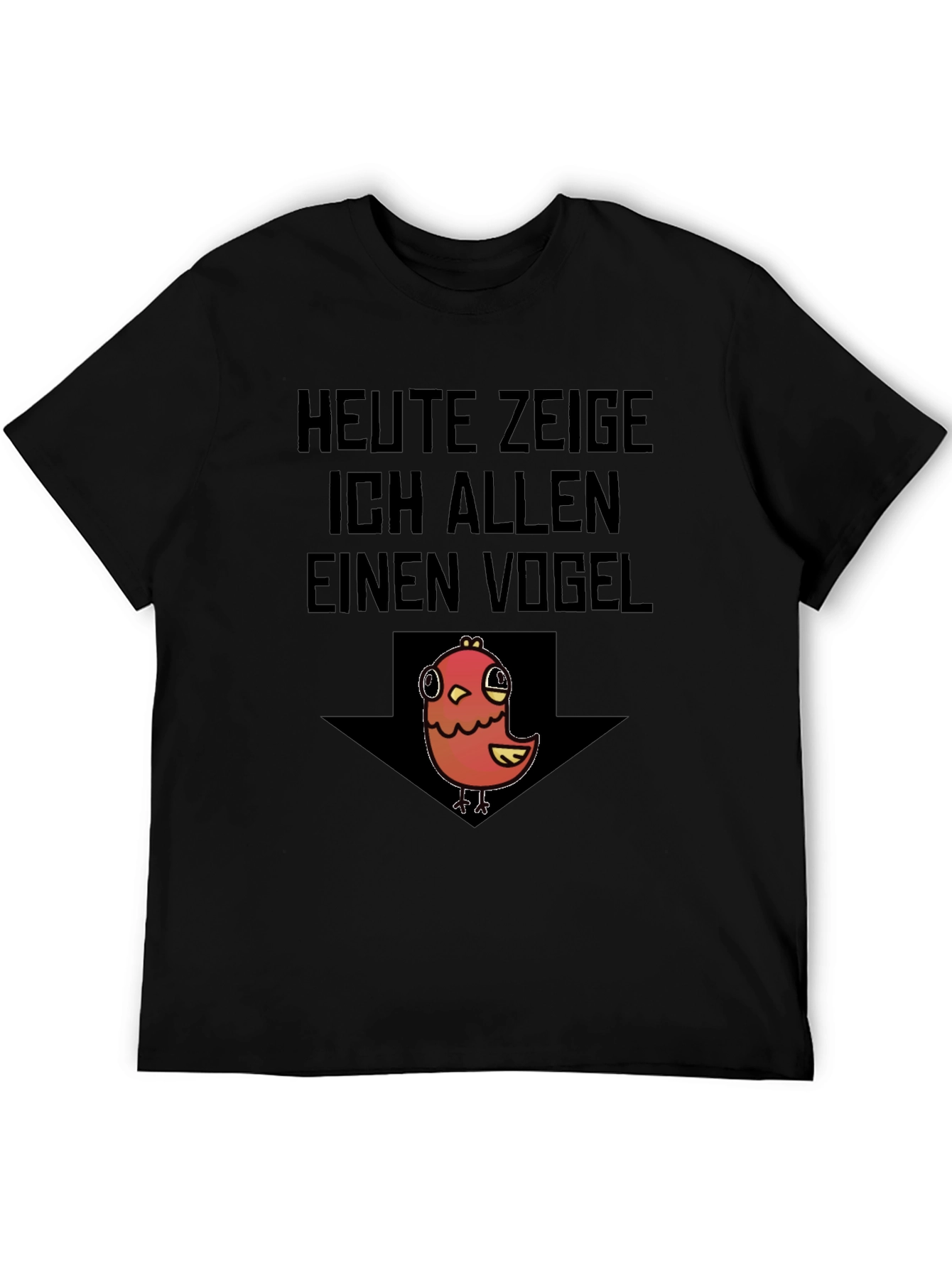 Black Heute Zeige Vogel T-Shirt - Funny Bird Graphic Tee view 5
