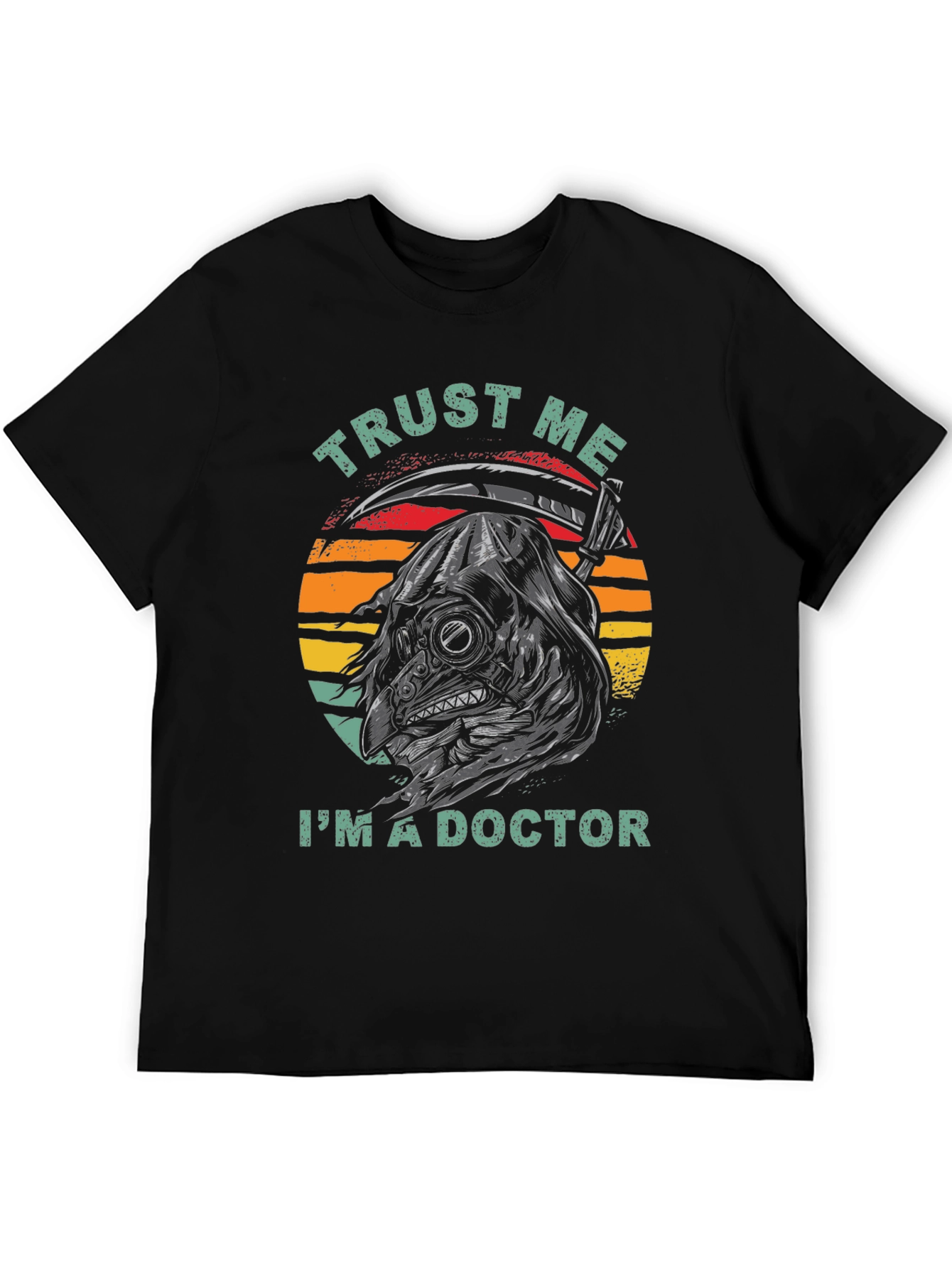 Black Trust Me I'm a Doctor Plague T-Shirt view 5