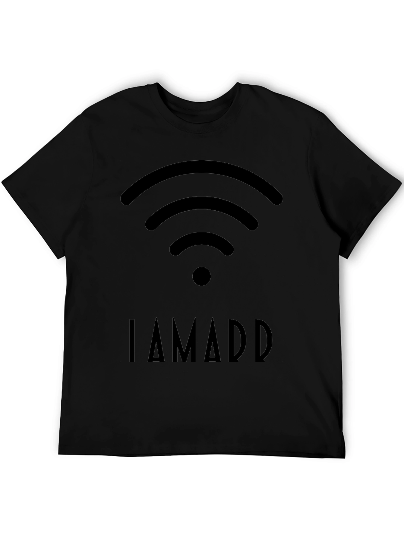 Black I AM ADD WiFi Humor T-Shirt - Black view 5
