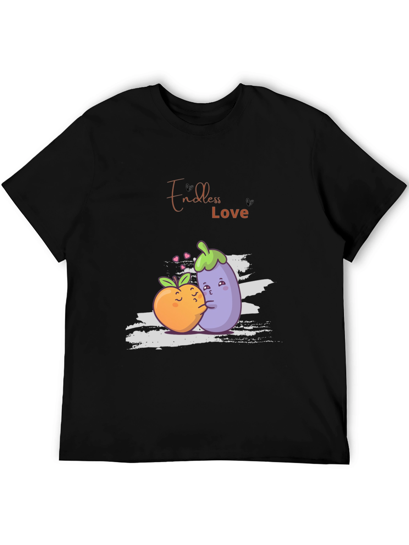 Black Endless Love Black Graphic T-Shirt view 5