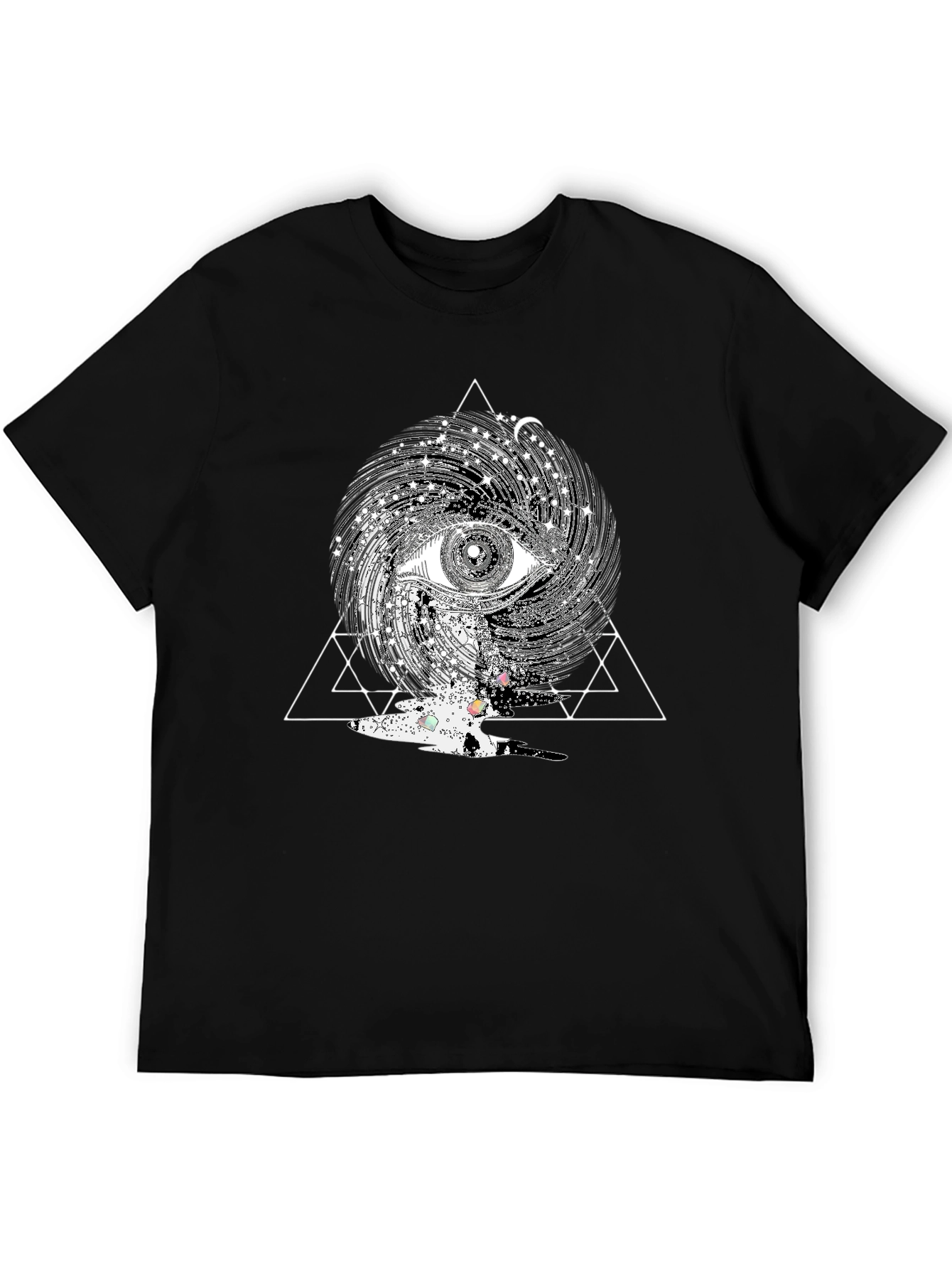 Black Mystic Eye Graphic Tee - Black view 5
