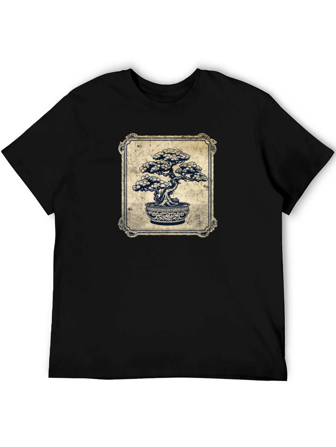 Black Bonsai Tree Graphic T-Shirt - Unique Artistic Design view 5