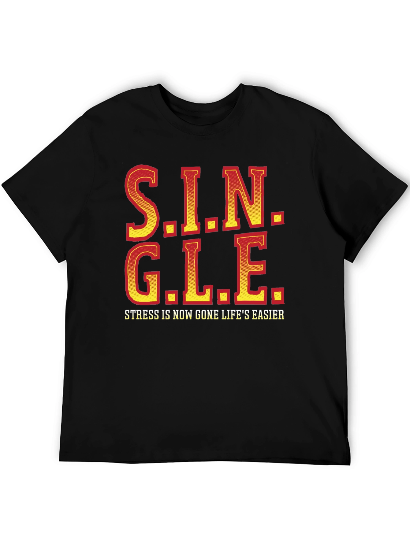 Black Single Graphic Tee - Stress Free Lifestyle Shirt view 5